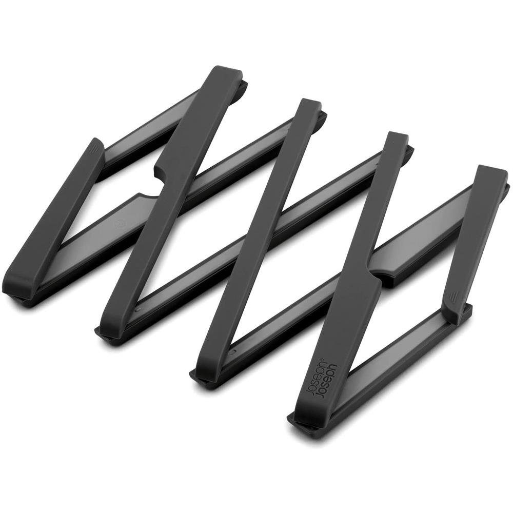 Joseph Joseph Подставка Stretch 70033, Ausziehbarer Silikon-Topfuntersetzer Faltbar Rutschfest Schwarz