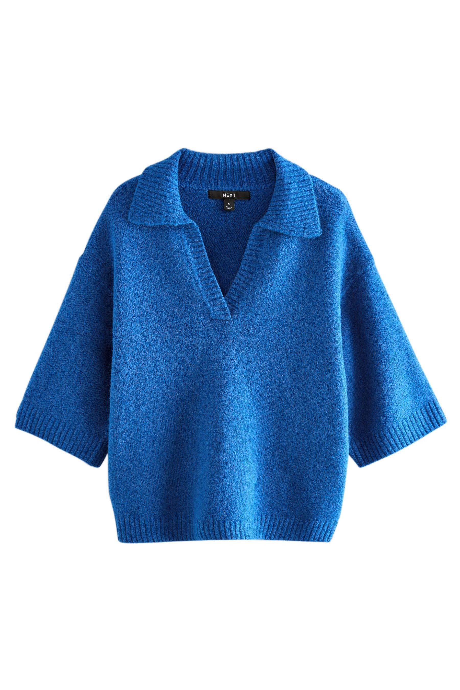 Next Polokragenpullover Polopullover, offener Kragen, halblange günstig online kaufen