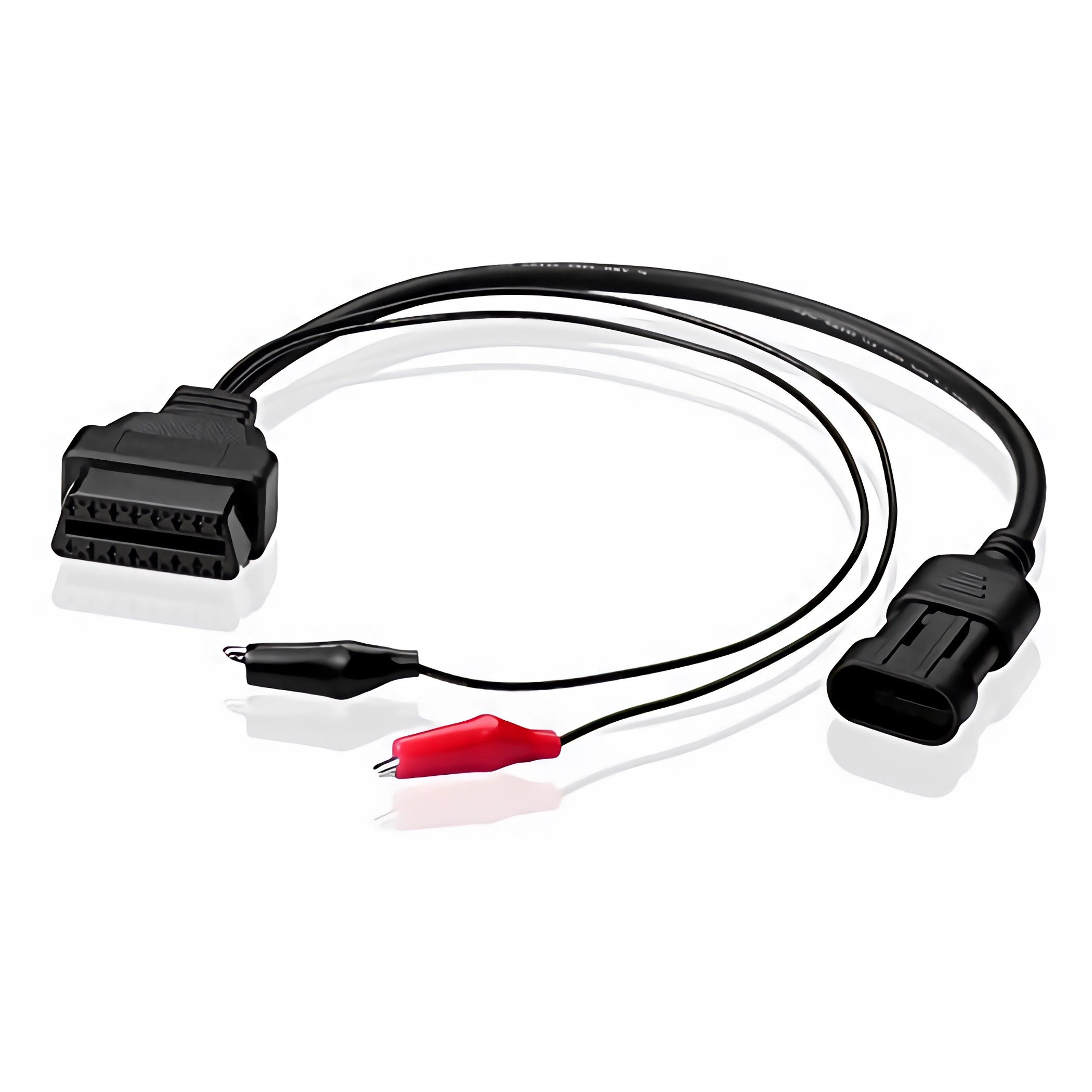 Bolwins H86 3Pin Adapter Stecker OBD2 16pin passend für Fiat Alfa Romeo Lancia Elektro-Kabel, 3-Pin OBD Stecker (männlich), OBD2 16-Pin Buchse (weiblich) (39 cm), Plug & Play, hochwertiges TPE- und Kupfermaterial, hohe Flexibilität