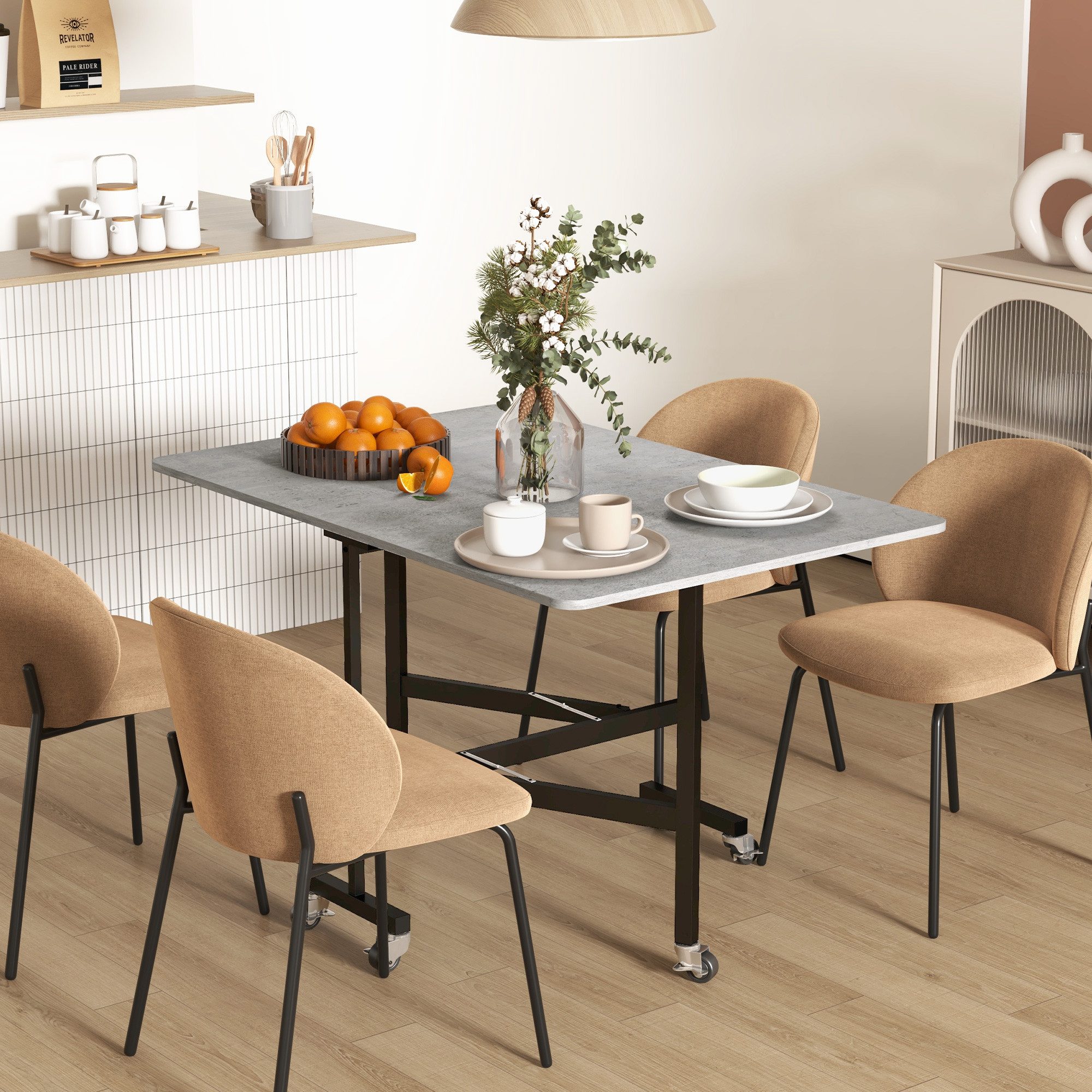 HOMCOM Klapptisch Esszimmertisch für 4-6 Personen, günstig online kaufen
