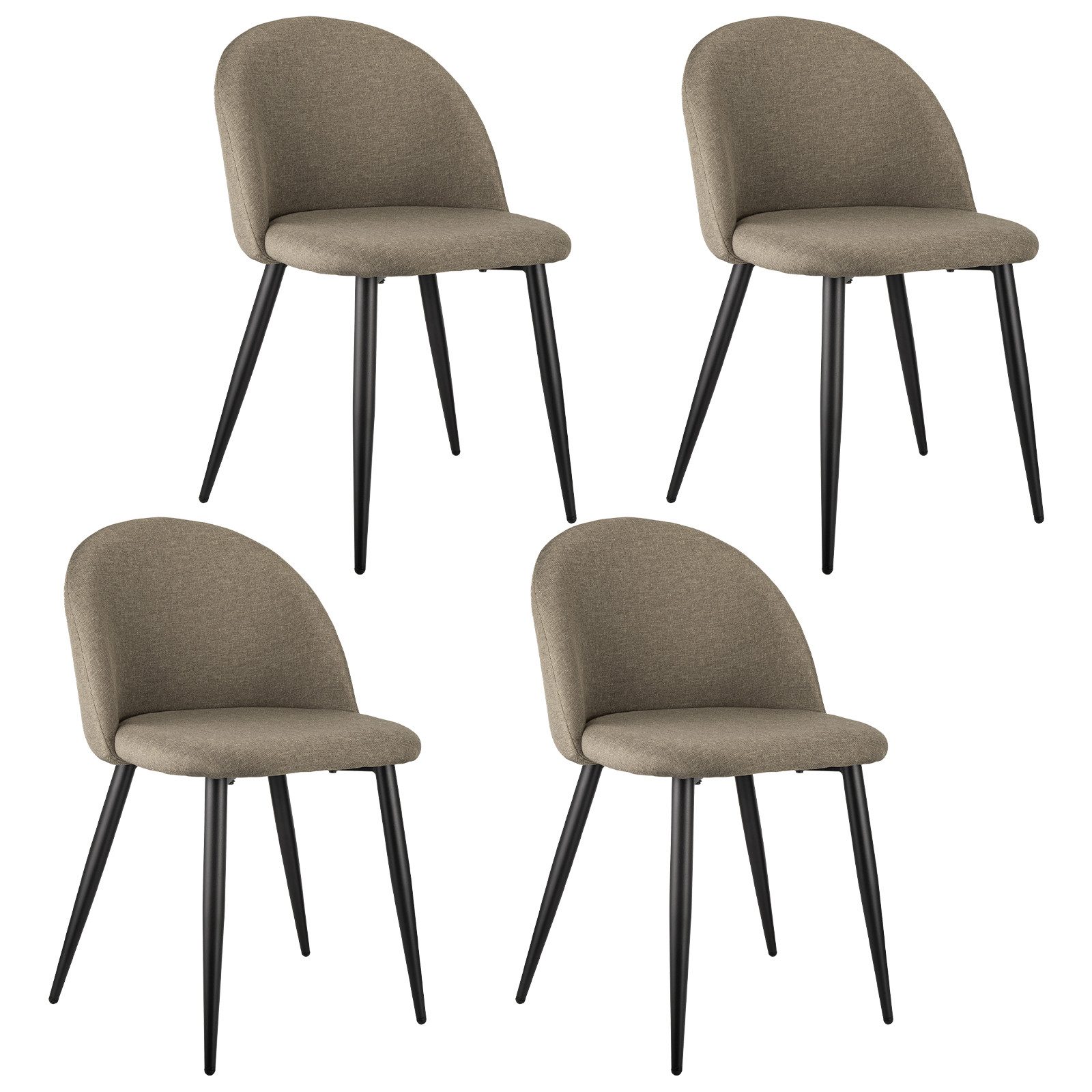 Yemaster Esszimmerstuhl 4er-Set Esszimmerstühle mit Leinenpolster,Ergonomis günstig online kaufen