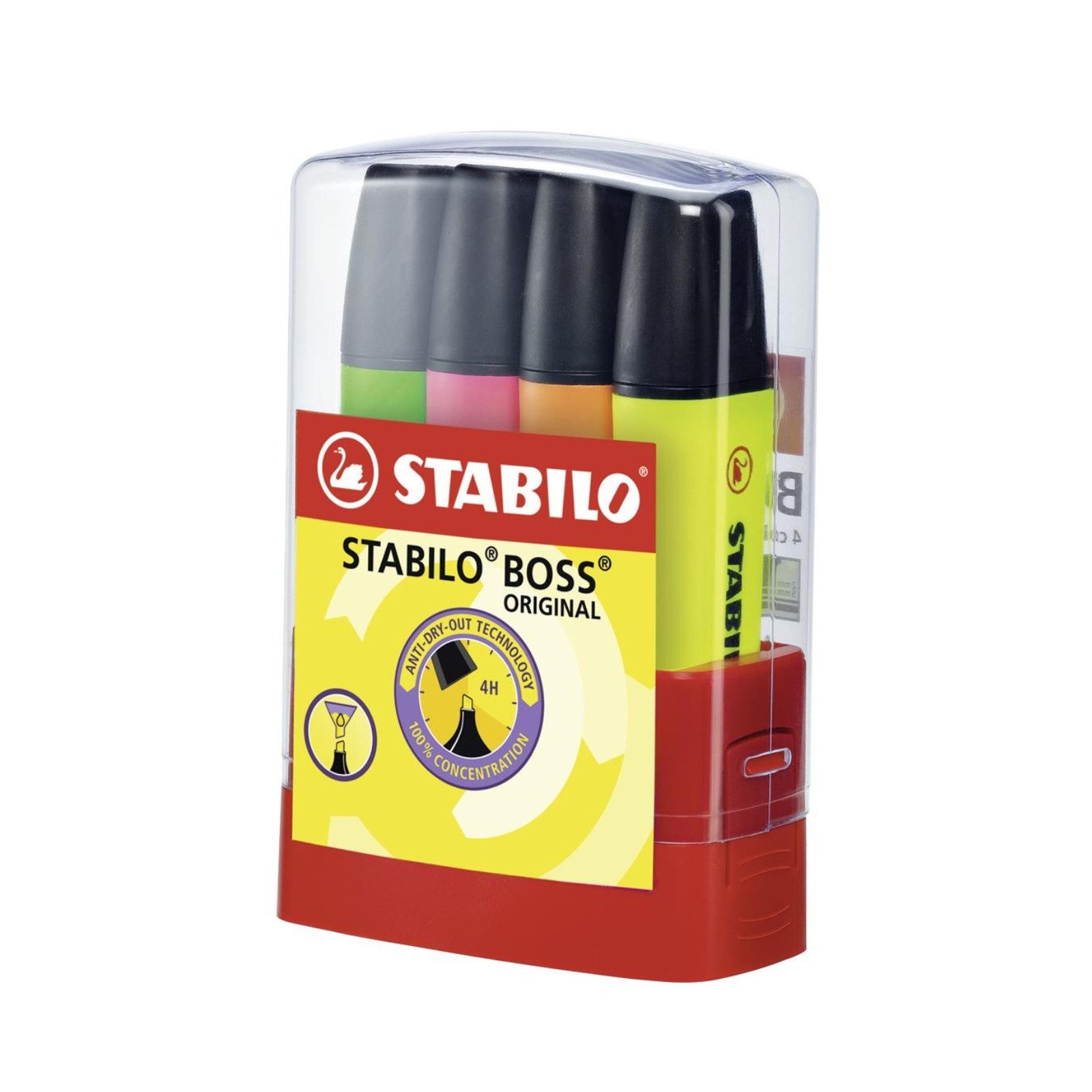 Marker STABILO BOSSparade Textmarker - 2+5 mm - 4er Set