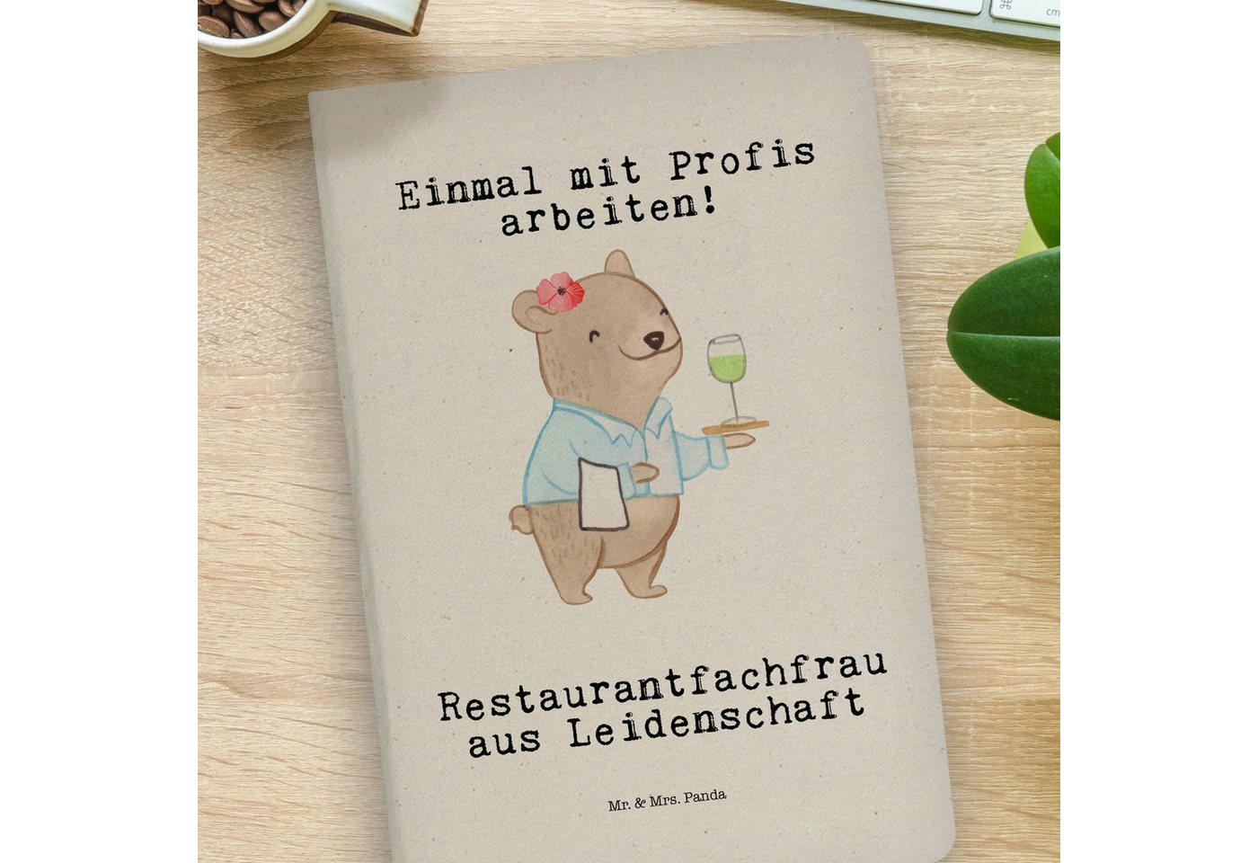 Thumbnail - Mr. & Mrs. Panda Notizbuch Restaurantfachfrau Leidenschaft - Transparent - Geschenk, Tagebuch DI Mr. & Mrs. Panda, Langl...