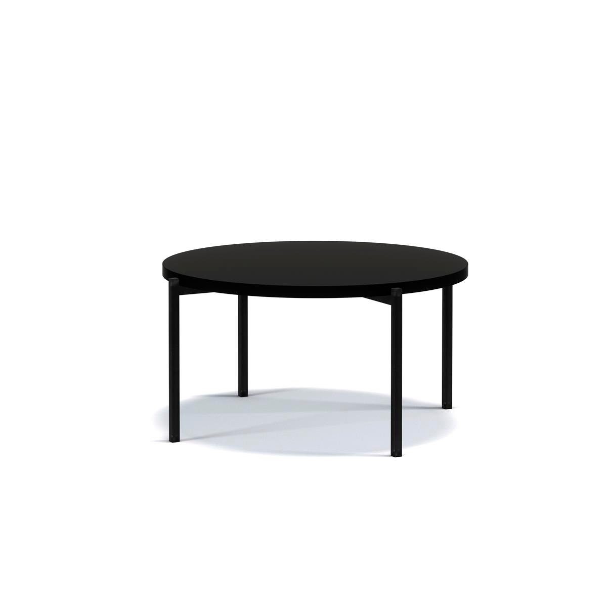 Beautysofa Couchtisch Sigma A (schwarz artisan runder Metallgestell, Wohnzimmer für Tisch / Farbe), mit