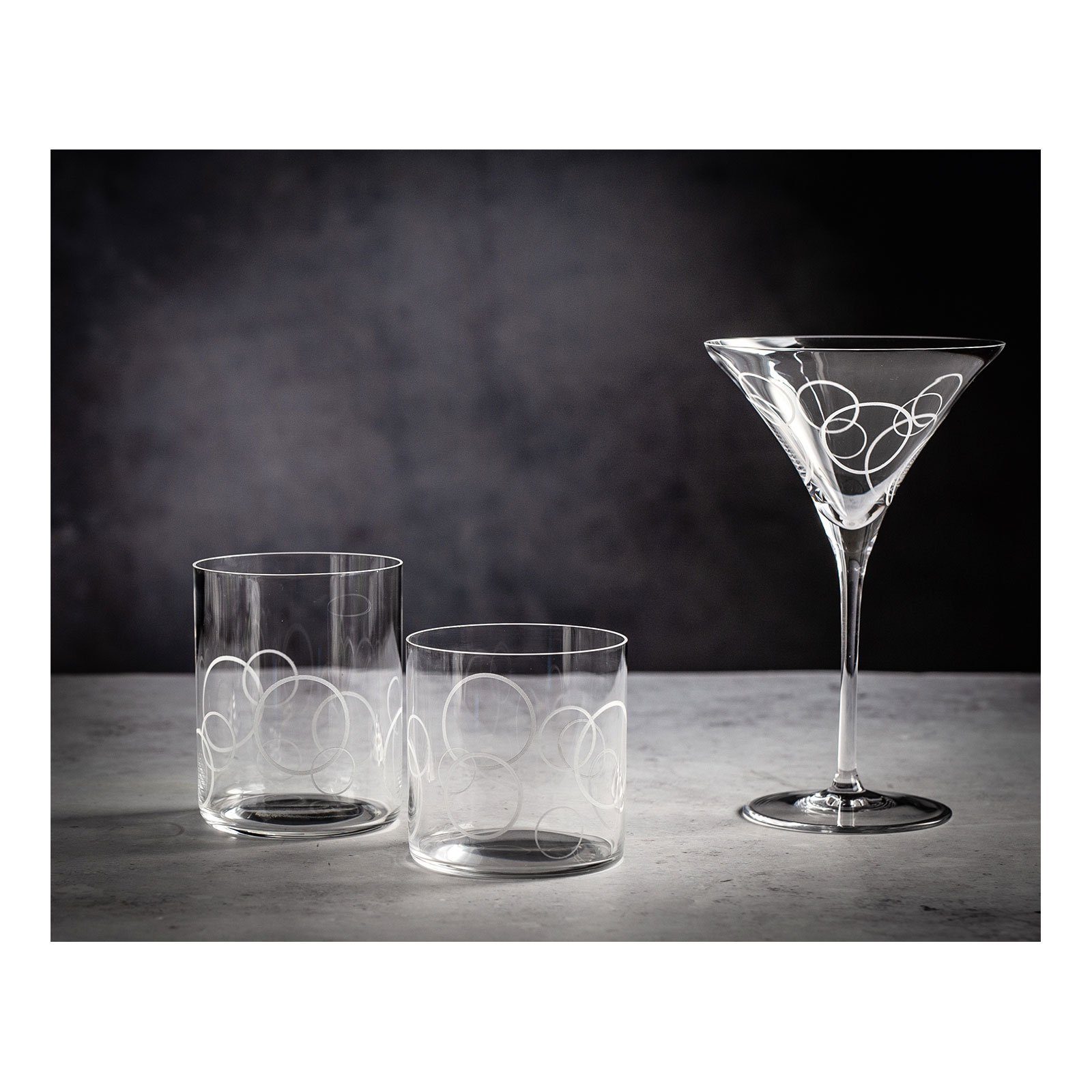 SPIEGELAU Softdrinkbecher, Kristallglas Signature Circles Drinks Glas