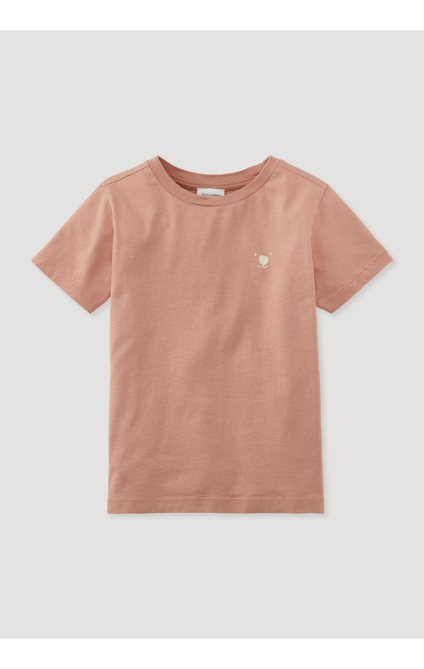 Hessnatur Bio-Baumwolle reiner T-Shirt aus rosenquarz