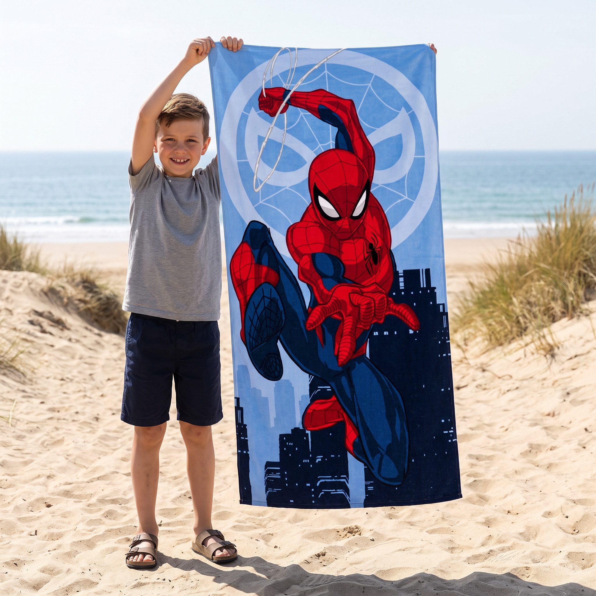 MARVEL Strandtuch Marvel Spiderman Mikrofaser Strandtuch Badetuch Duschtuch 70x140 cm, Mikrofaser (1-St) – Bild 4 von 5