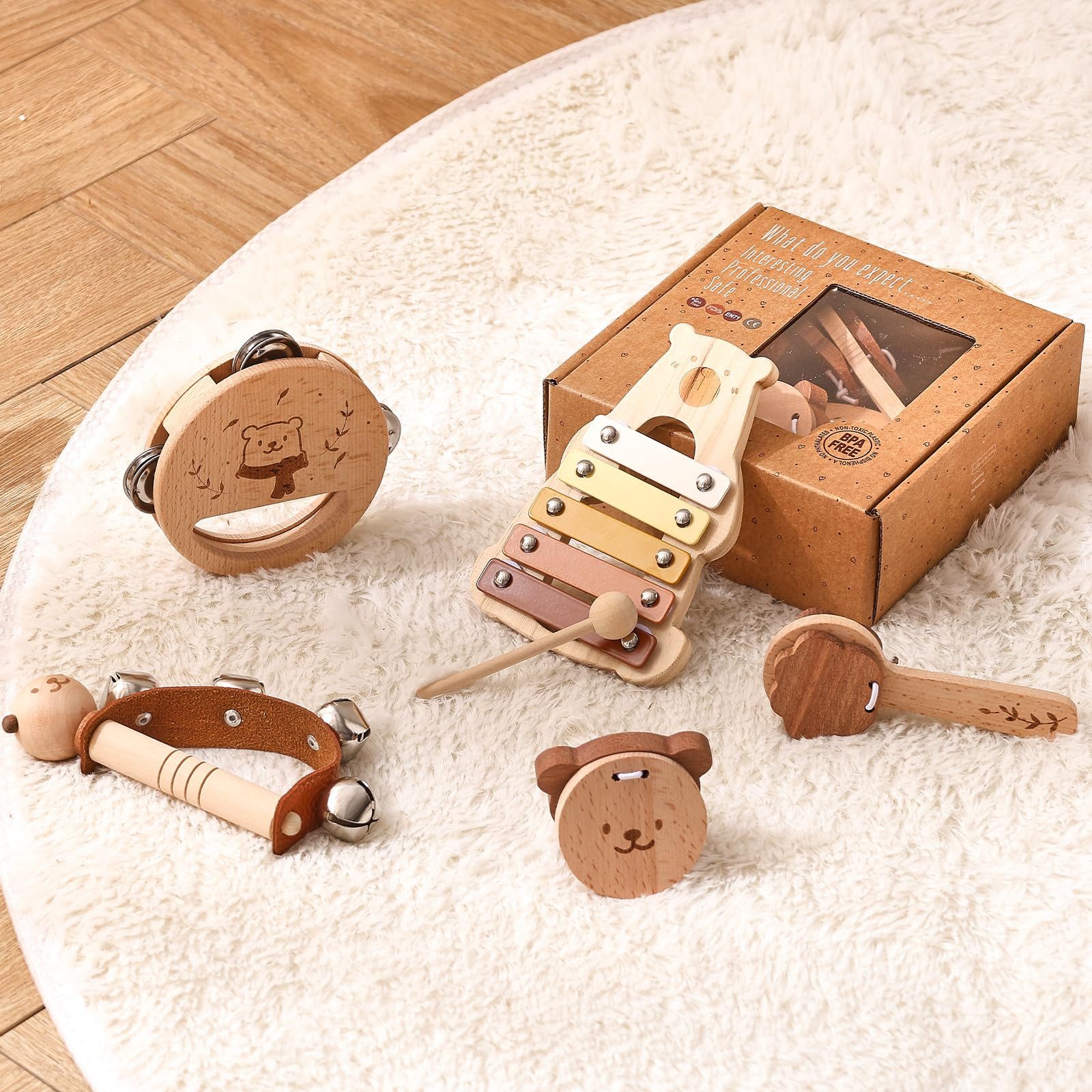 CLTYQ Spielzeug-Musikinstrument Bär Musikinstrumente Baby Musikinstrumente günstig online kaufen