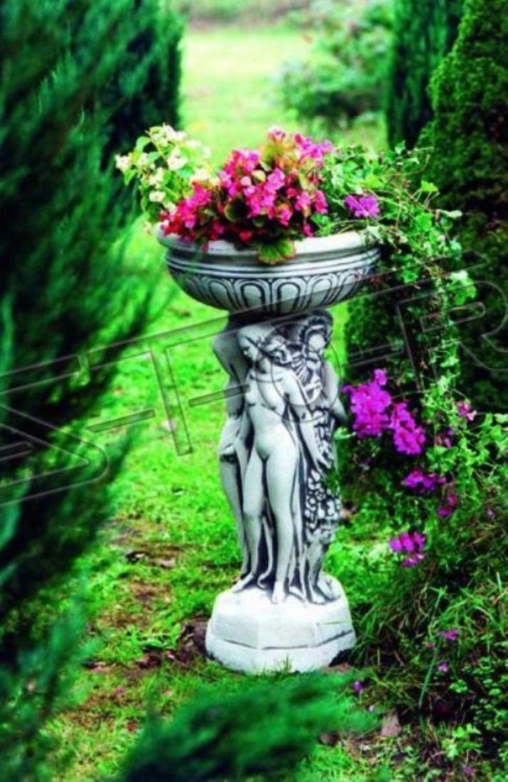 JVmoebel Skulptur Blumenkübel Pflanz Kübel Dekoration Figur Garten Vasen 162
