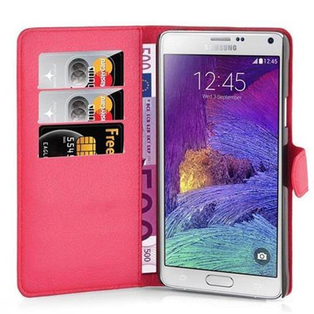 Cadorabo Handyhülle für Samsung Galaxy NOTE 4 Hülle Samsung Galaxy NOTE 4, Hülle Schutzhülle mit Standfunktion, Kartenfach und Magnetverschluss