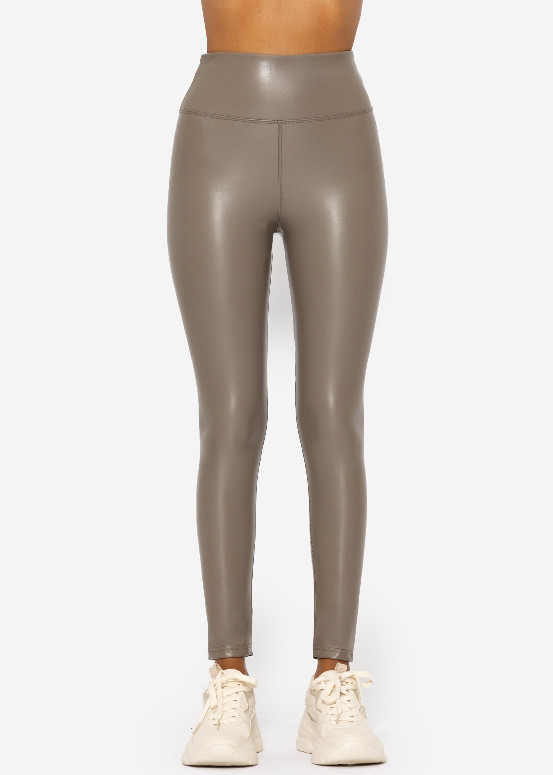 SASSYCLASSY Lederhose Highwaist Thermoleggings Damen in günstig online kaufen