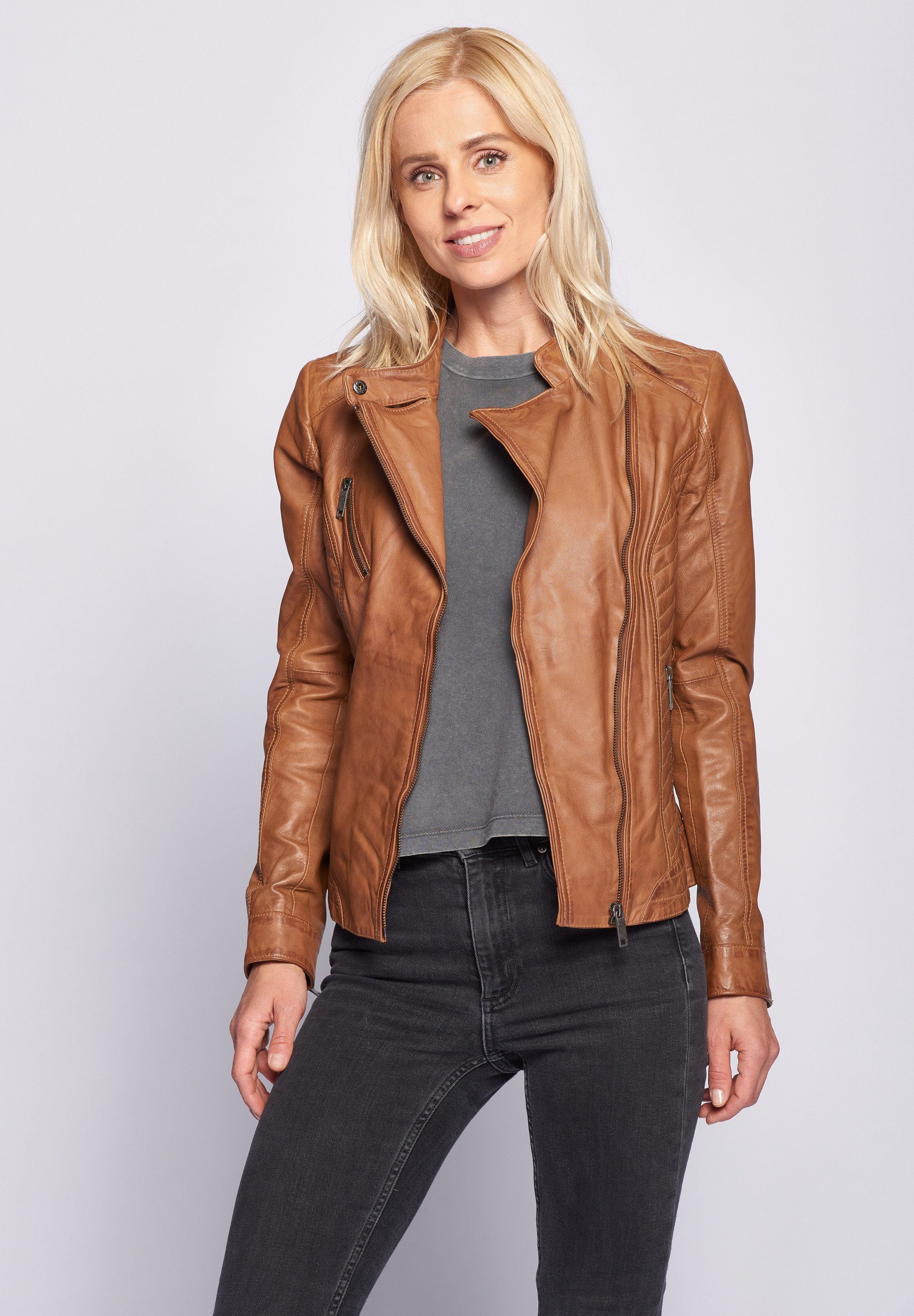 Maze Lederjacke Sally cognac