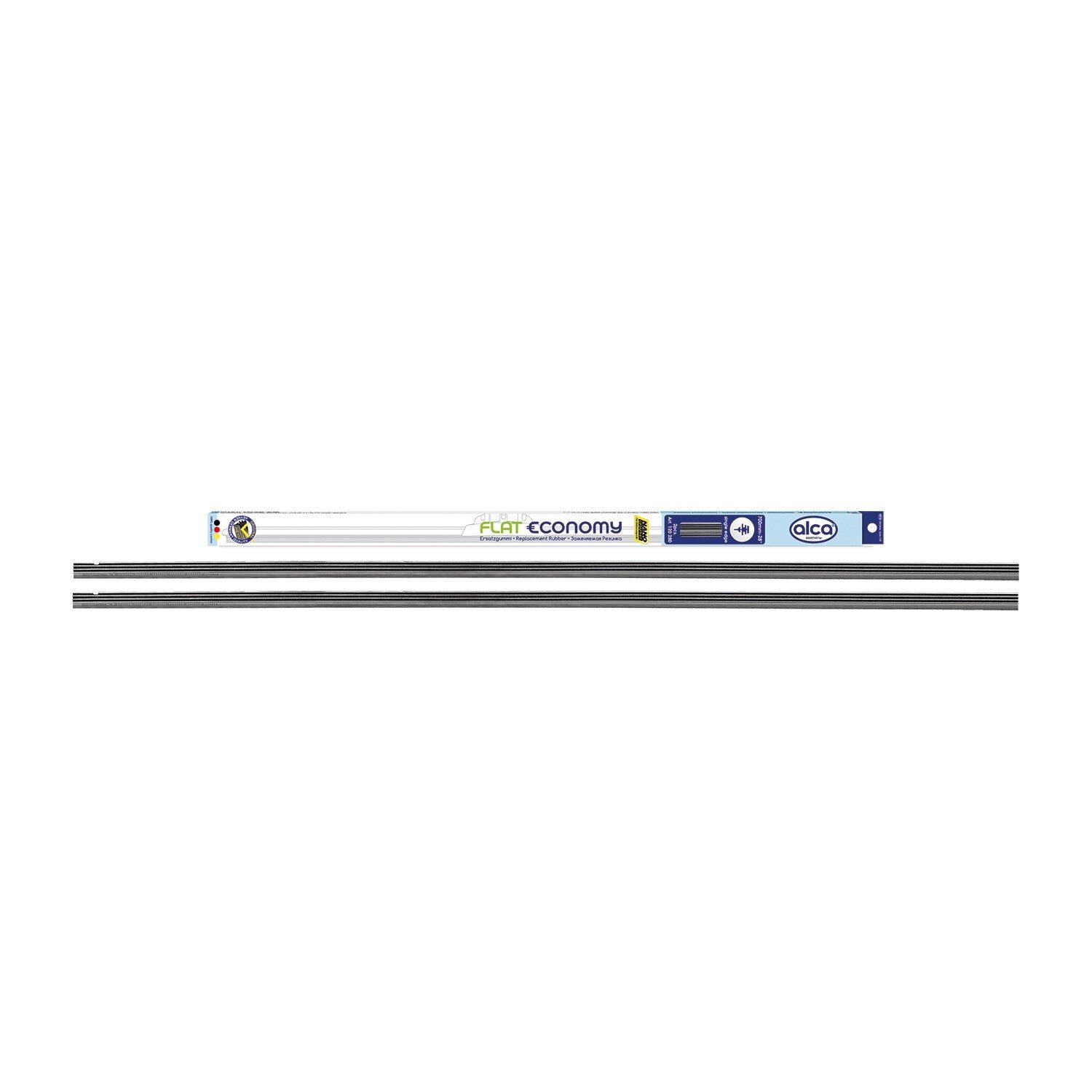 alca Scheibenwischblätter passend für VOLVO V60 II Cross Country, 12.2018 - 09.2026, Front- und Heckscheibe, (Packung, 2-St., Scheibenwischer Ersatzgummi-Set), mit Nano Graphit Beschichtung