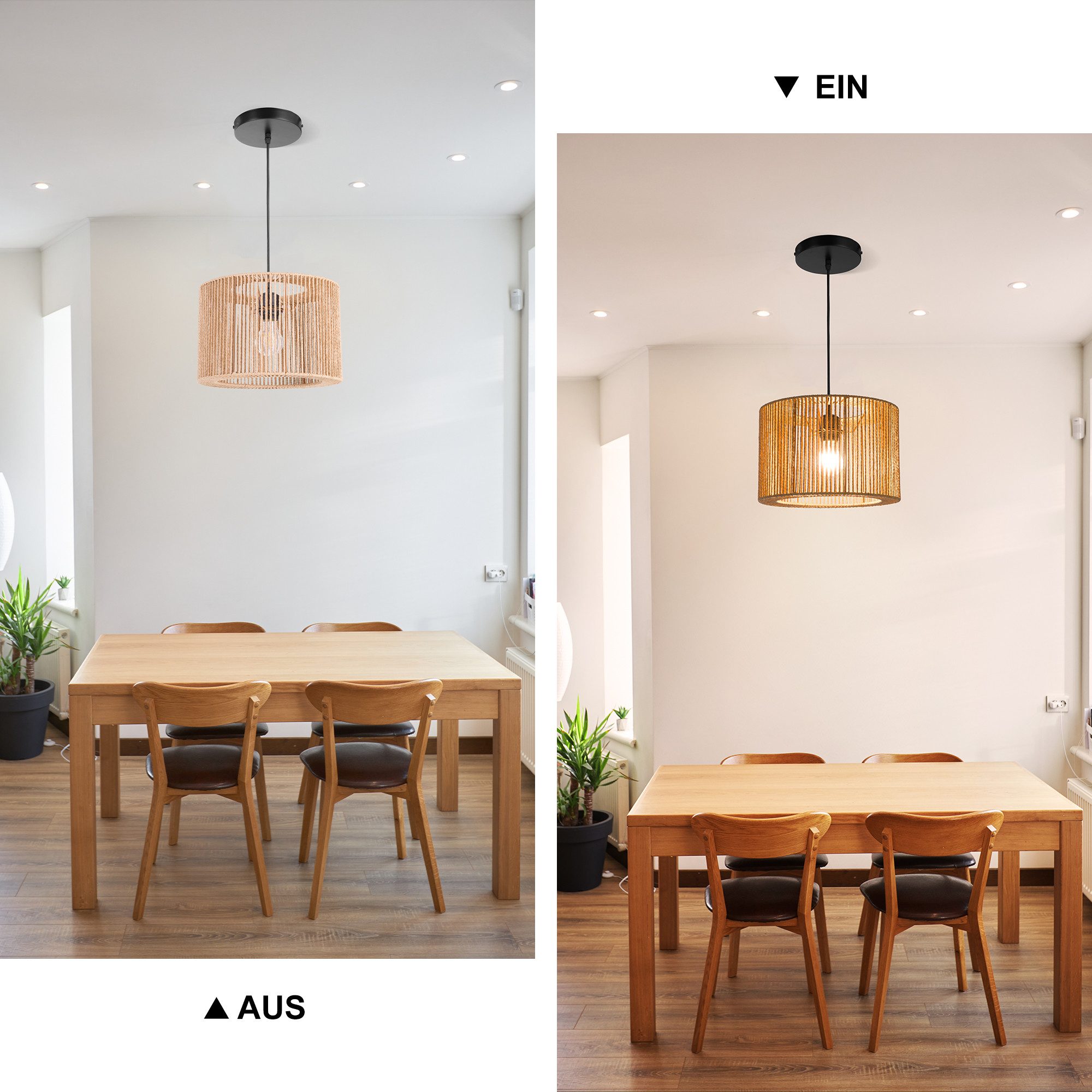 Zedelmaier Pendelleuchte Hängelampe hängend Deckenlampe, ohne Leuchtmittel, ohne Leuchtmittel, für Esszimmer Wohnzimmer Schlafzimmer