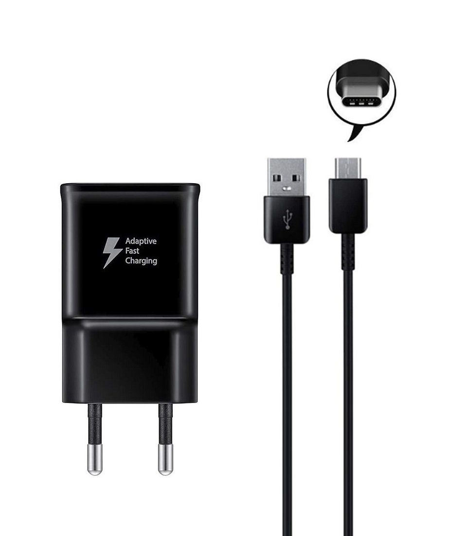 Ventarent Ladekabel für Samsung Galaxy S25 S24 S23 S22 S21 Plus Ultra FE Edge USB-Ladegerät (1670,00 mA, Set, 2-tlg., 1x Adapter USB-A 15 Watt + 1x Ladekabel USB-A auf USB-C, Schnellladegerät)