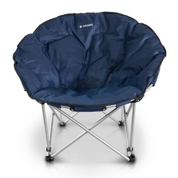 Navaris Campingstuhl Moon Chair Faltsessel rund XXL - Outdoor Klappstuhl mit Tasche (1 St)
