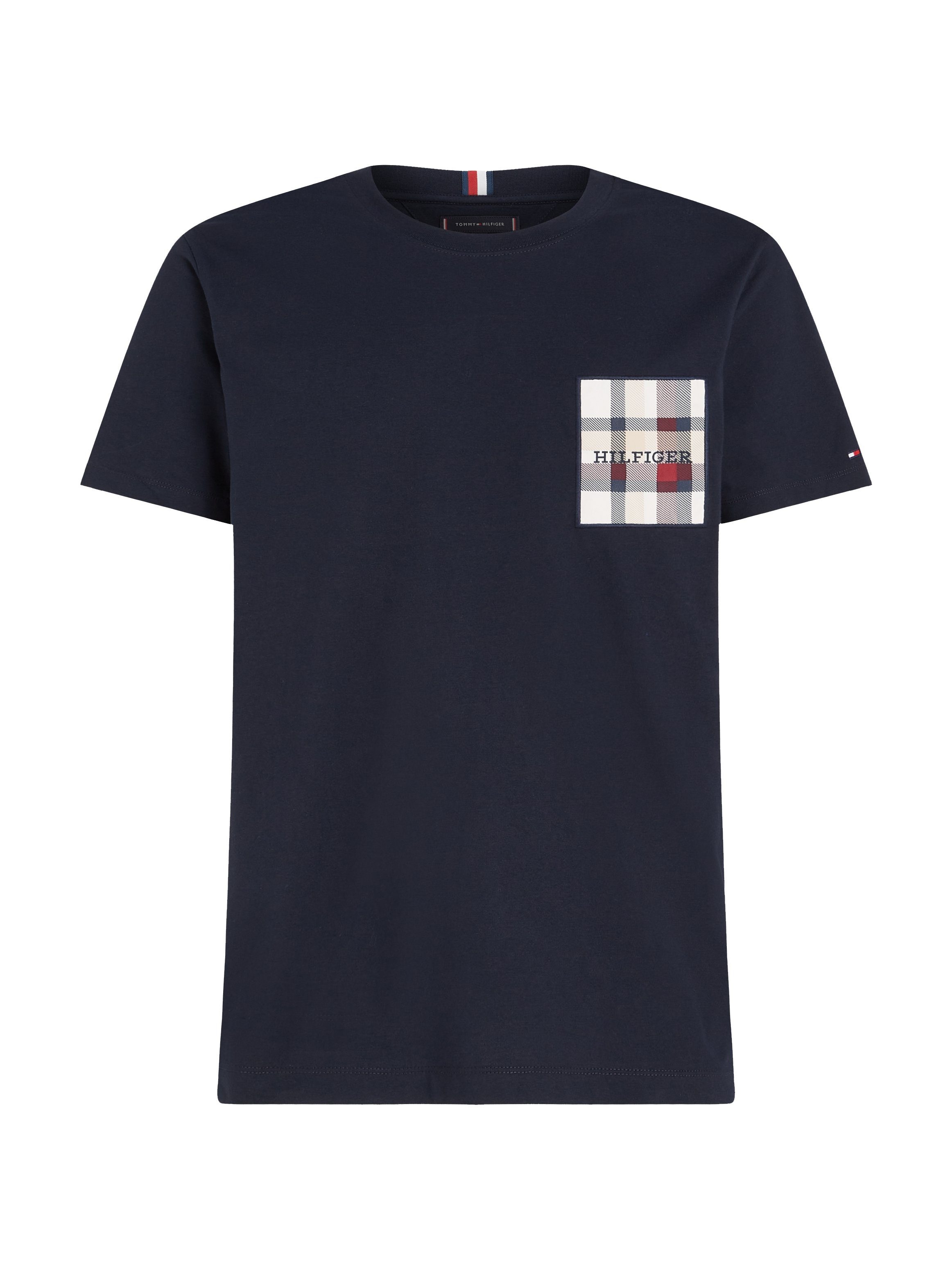 LABEL TEE T-Shirt Tommy Hilfiger CHECK MONOTYPE
