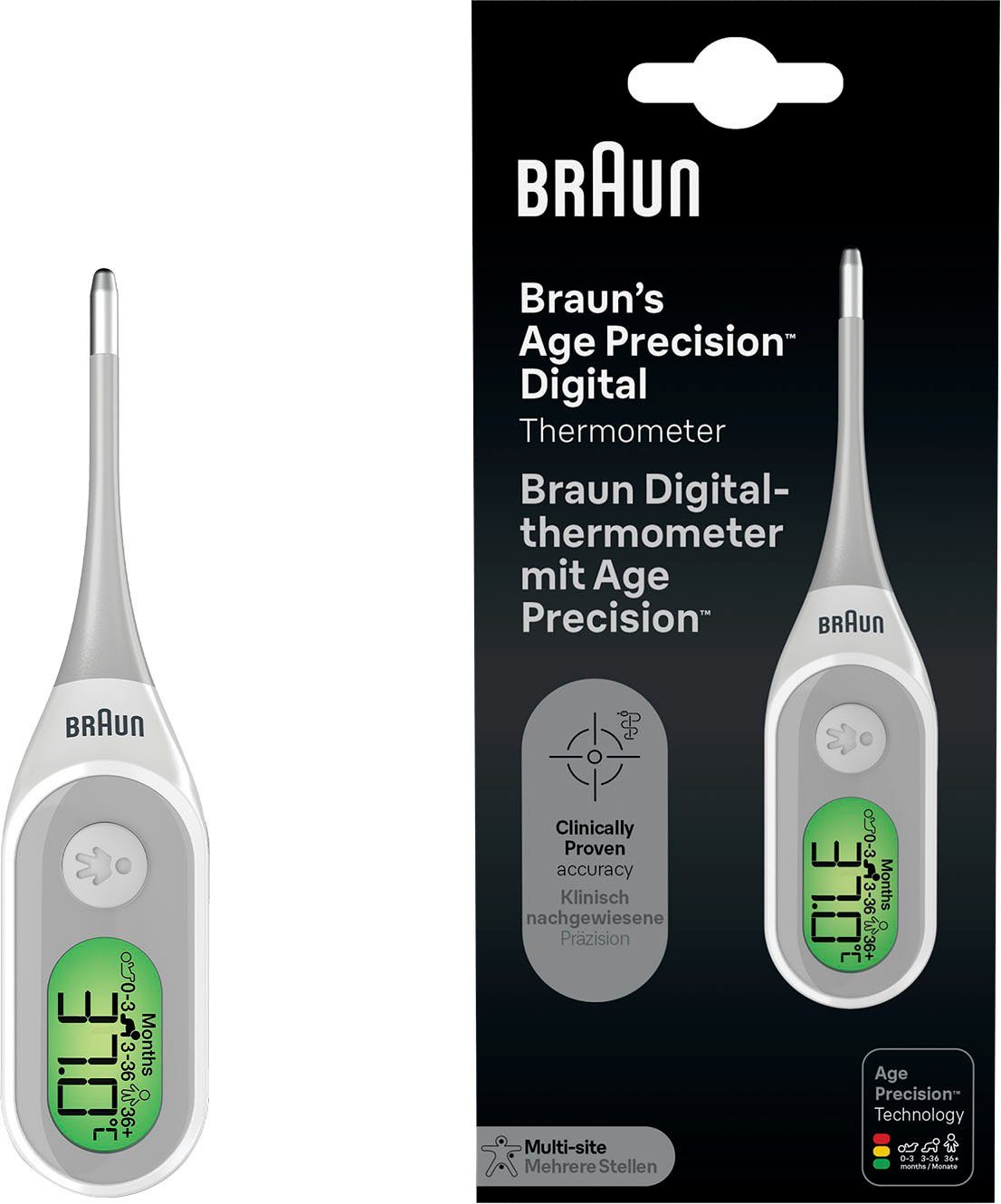 Braun Термометры PRT2000 Digitalthermometer mit Age Precision®