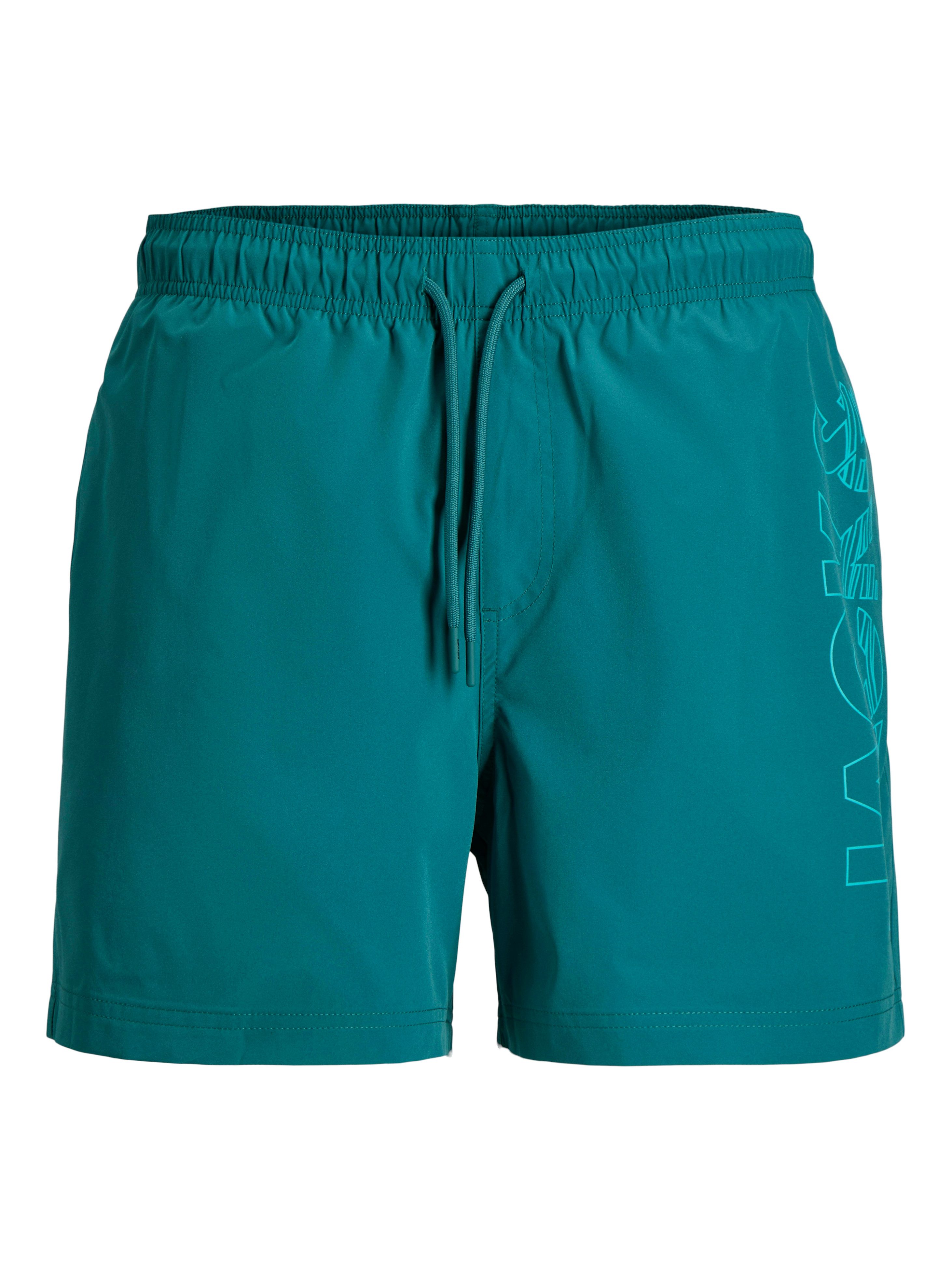 Jack & Jones Badeshorts JPSTMAUI WAVE LOGO SWIM SHORTS SN Kunstfaser, normal geschniten – Bild 4 von 5