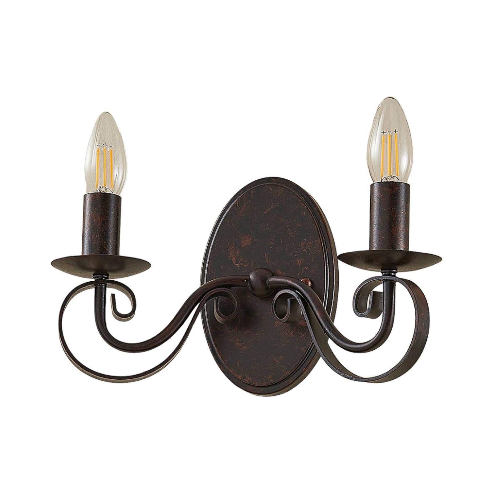 Lucande Wandleuchte Caleb, Nicht enthalten, 2 x 10 W LED