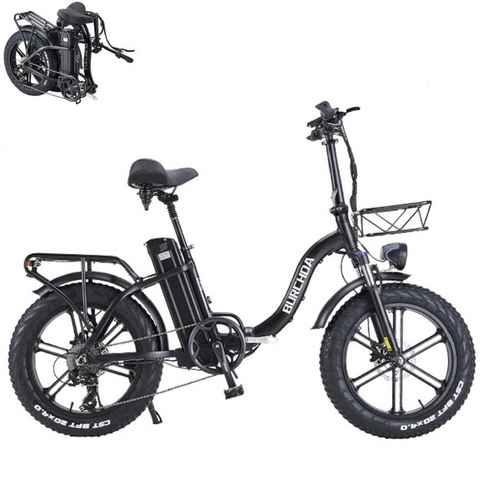 Fangqi E-Bike 20Zoll E-bike,Shimano 8-Gang,48V 20Ah Farbinstrument,max 45km/h, shimano, Kettenschaltung, Heckmotor, (spar-set,Stoßdämpfung durch Vorderradgabel und Sitz, integrierte Räder, hydraulische Bremsen, Elektromodus, Pedalmodus, Hybridmodus, E-bike für Damen), Biegerohre,Frontkörbe,Gepäckträger,Kotflügel,Vorder-und Rücklichter