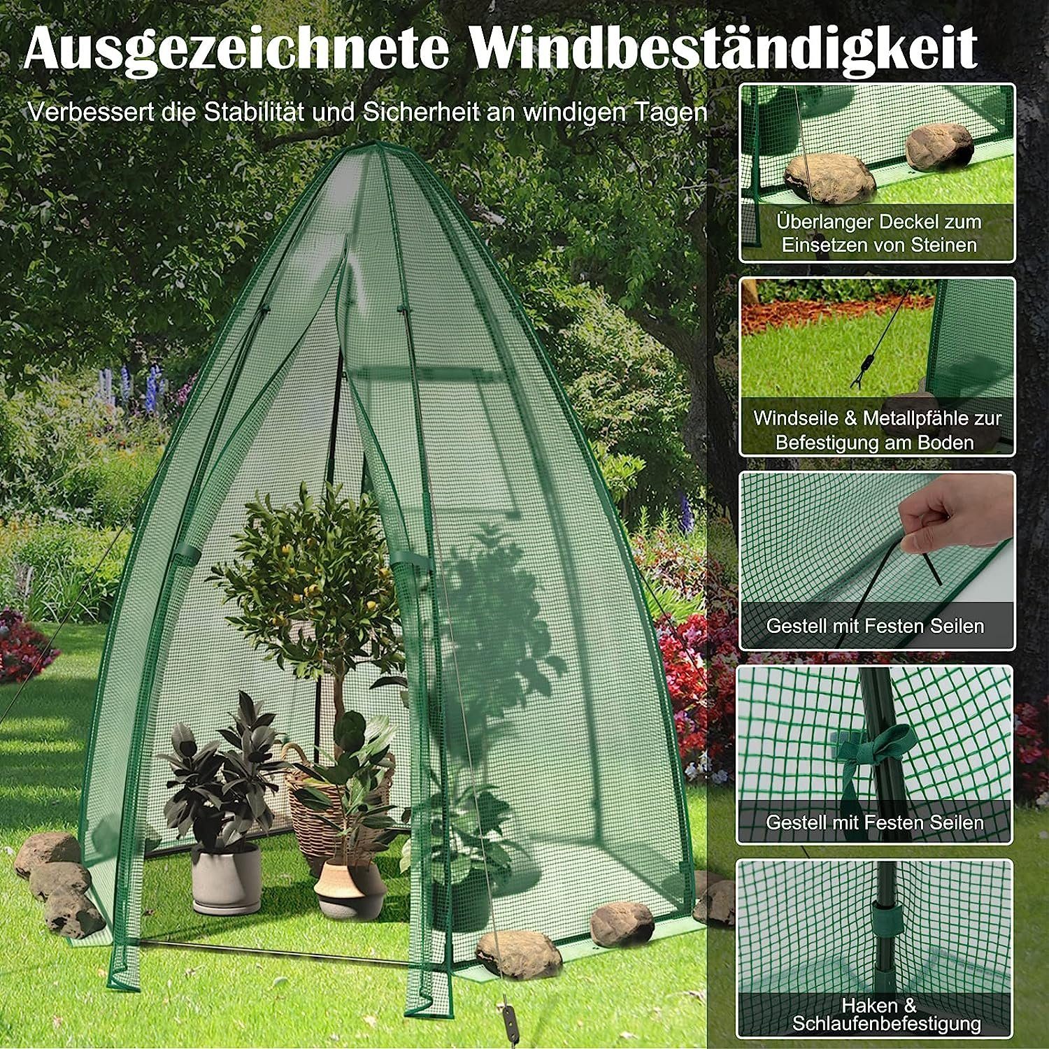 KOMFOTTEU Gewächshaus Gewächshauszelt,...