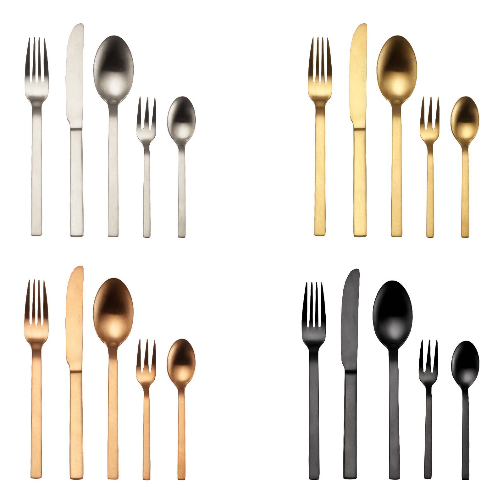 ECHTWERK Besteck-Set Milos 30 teilig Bronze Edition (30-tlg), 6 Personen, Edelstahl 18/10