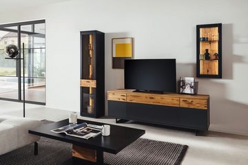 MCA furniture Lowboard TV-Board Cesena, Wildeiche / schwarzgrau