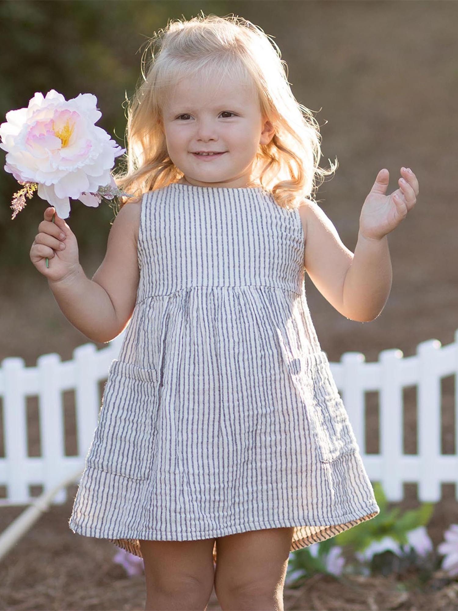 OrganicEra Sommerkleid Ärmelloses Kinder Sommerkleid aus Bio-Musselin (Einzelstück, 1-tlg) GOTS-zertifiziert