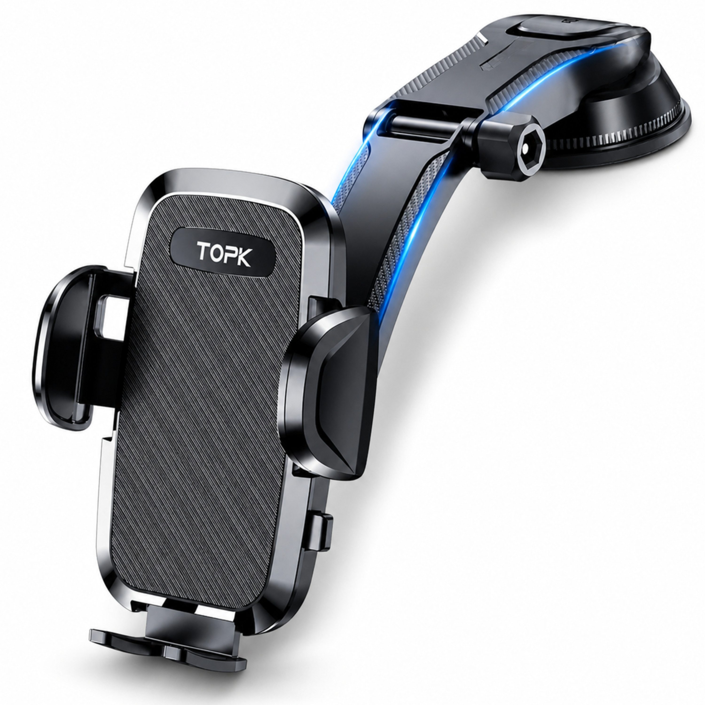 StellarLuma Handy-Halterung Handyhalterung Auto Telefonhalterung Smartphone Halter 360° drehbar, (bis 6,9 Zoll, 360° drehbare und einhändig bedienbare Halterung mit starkem Saugnapf)