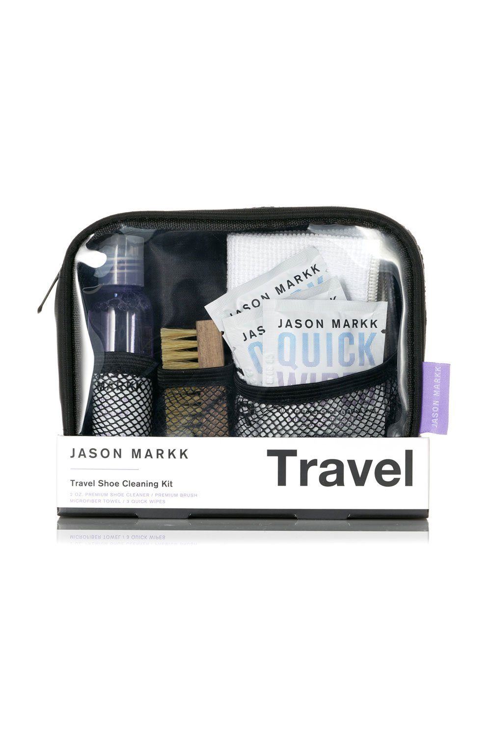 Jason Markk Schuhputzbürste Travel Shoe Cleaning Kit - das ultimative Reinigungskit für deine Sneakers auf Reisen, (6-tlg)
