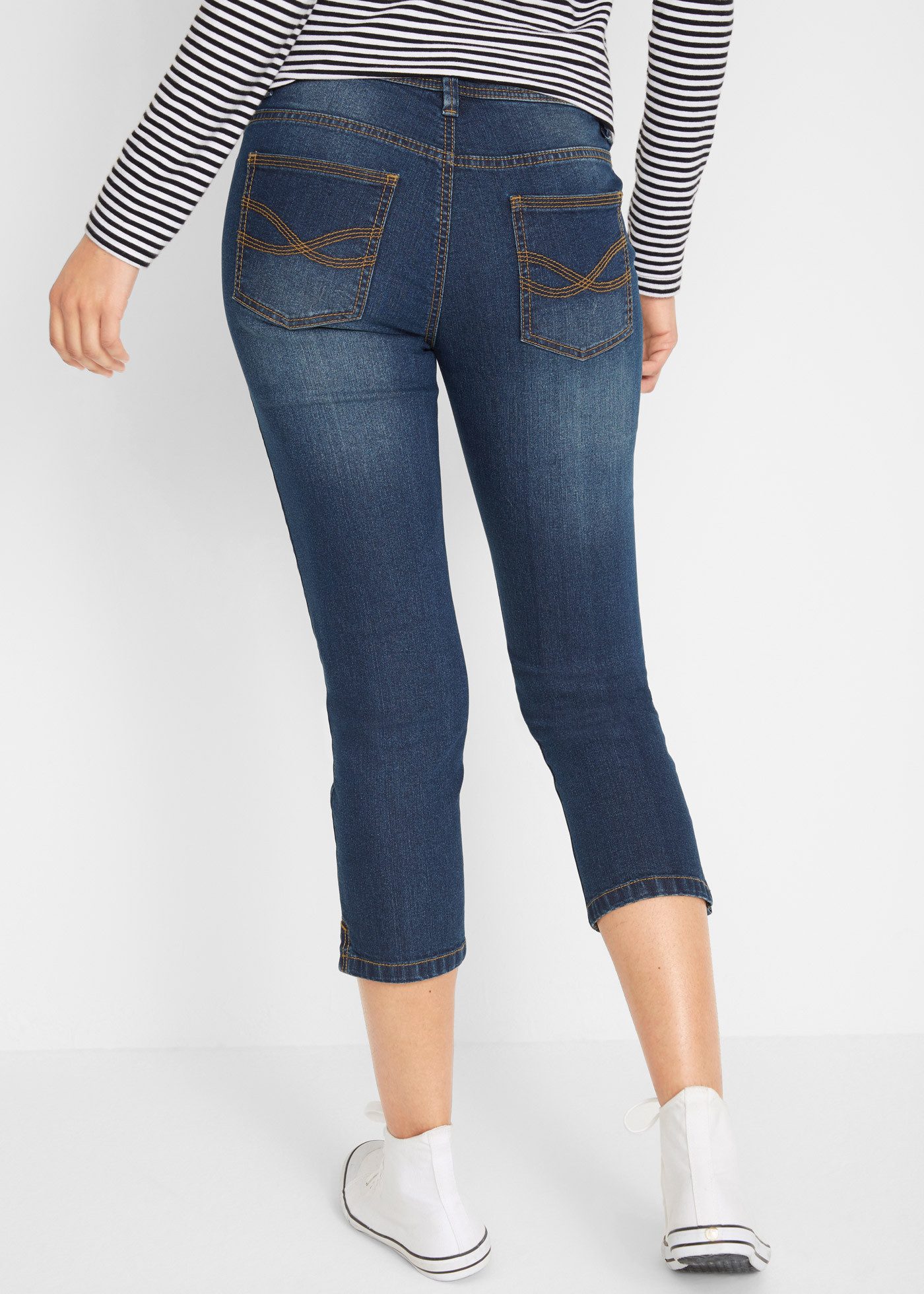 bonprix Caprijeans 3/4-Capri-Look, Five-Pocket Style, Regular Fit, schmale Beinform
