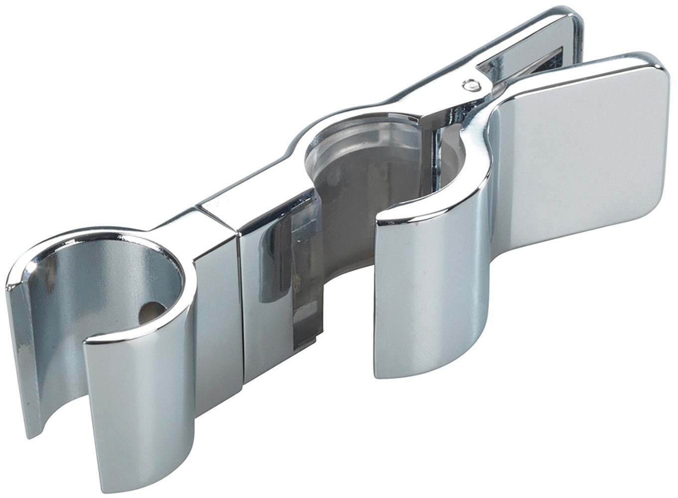 WENKO Brausehalter Duschkopfhalter Metall Chrom, Universal-Handbrausehalterung zum Klemmen, für Stangen mit Ø 19-25 mm