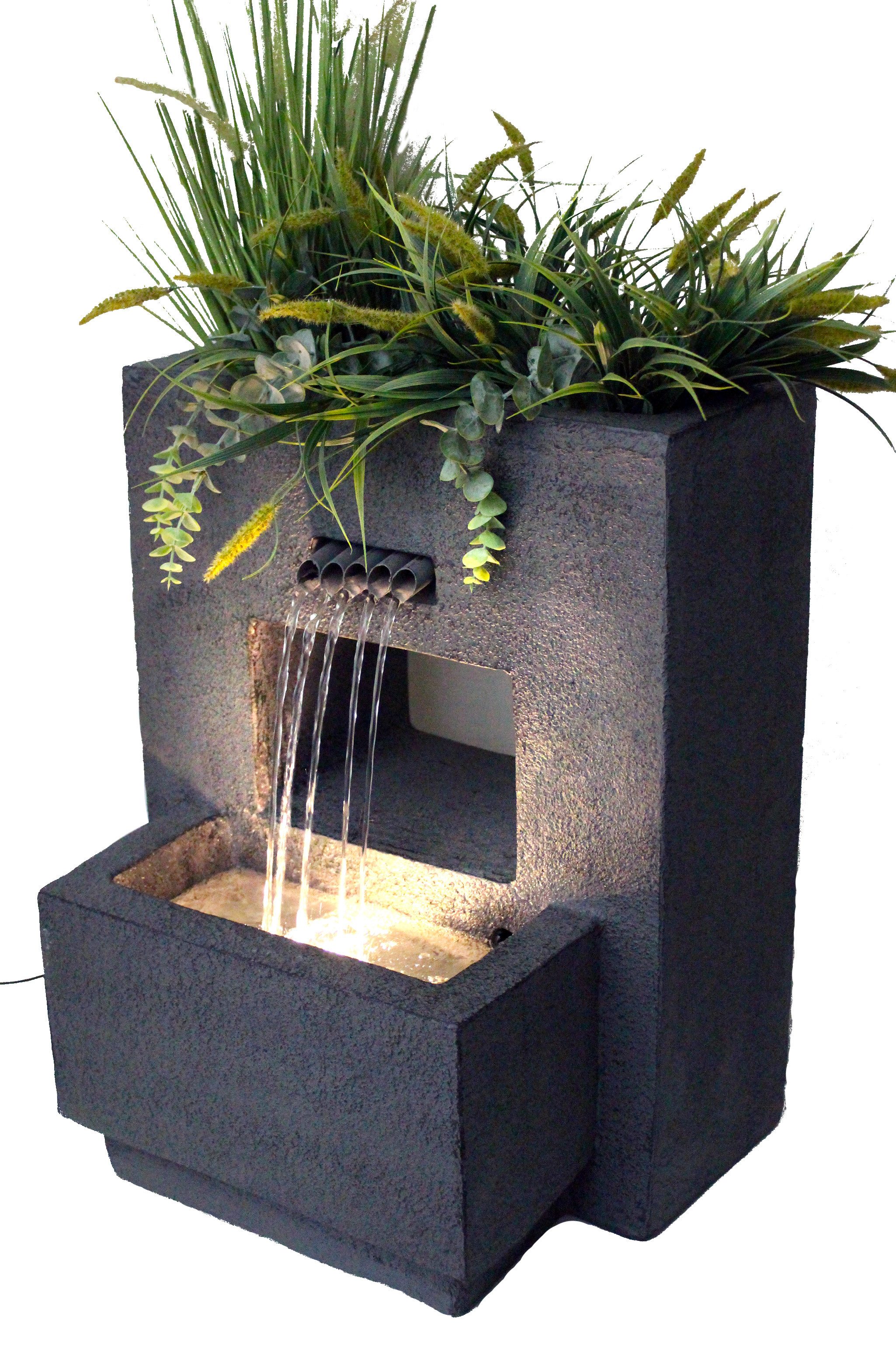 Arnusa Gartenbrunnen Springbrunnen mit LED Beleuchtung günstig online kaufen