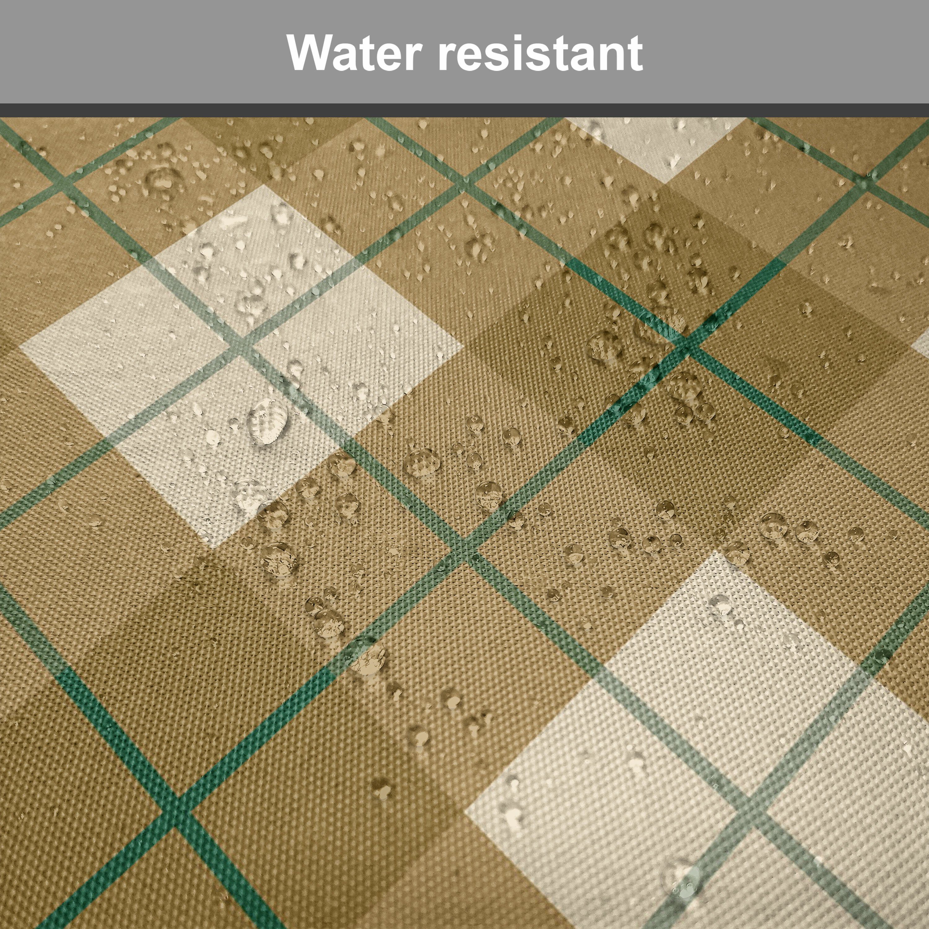 Stuhlkissen Dekoratives mit Diagonal wasserfestes Retro Riemen für Plaid Abakuhaus Küchensitze, Brown Kissen