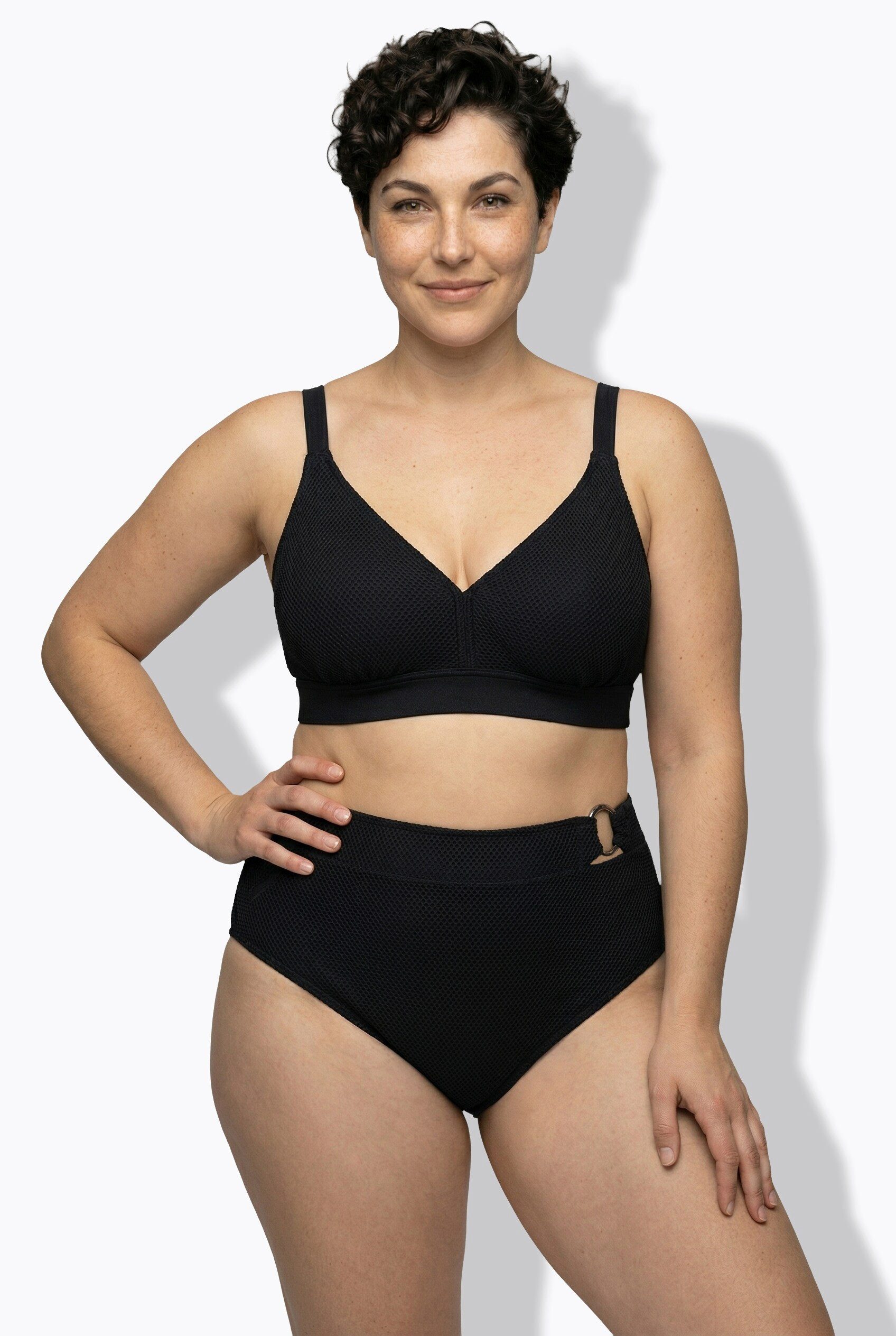 Ulla Popken Bügel-BH Bikini ohne Softcups Träger verstellbar recycelt