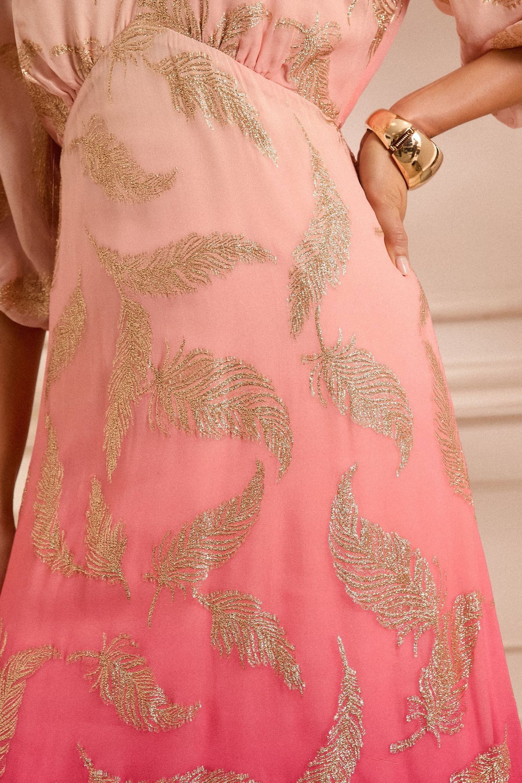 Love & Roses Midikleid Love & Roses Metallic-Midikleid, Regular (1-tlg)