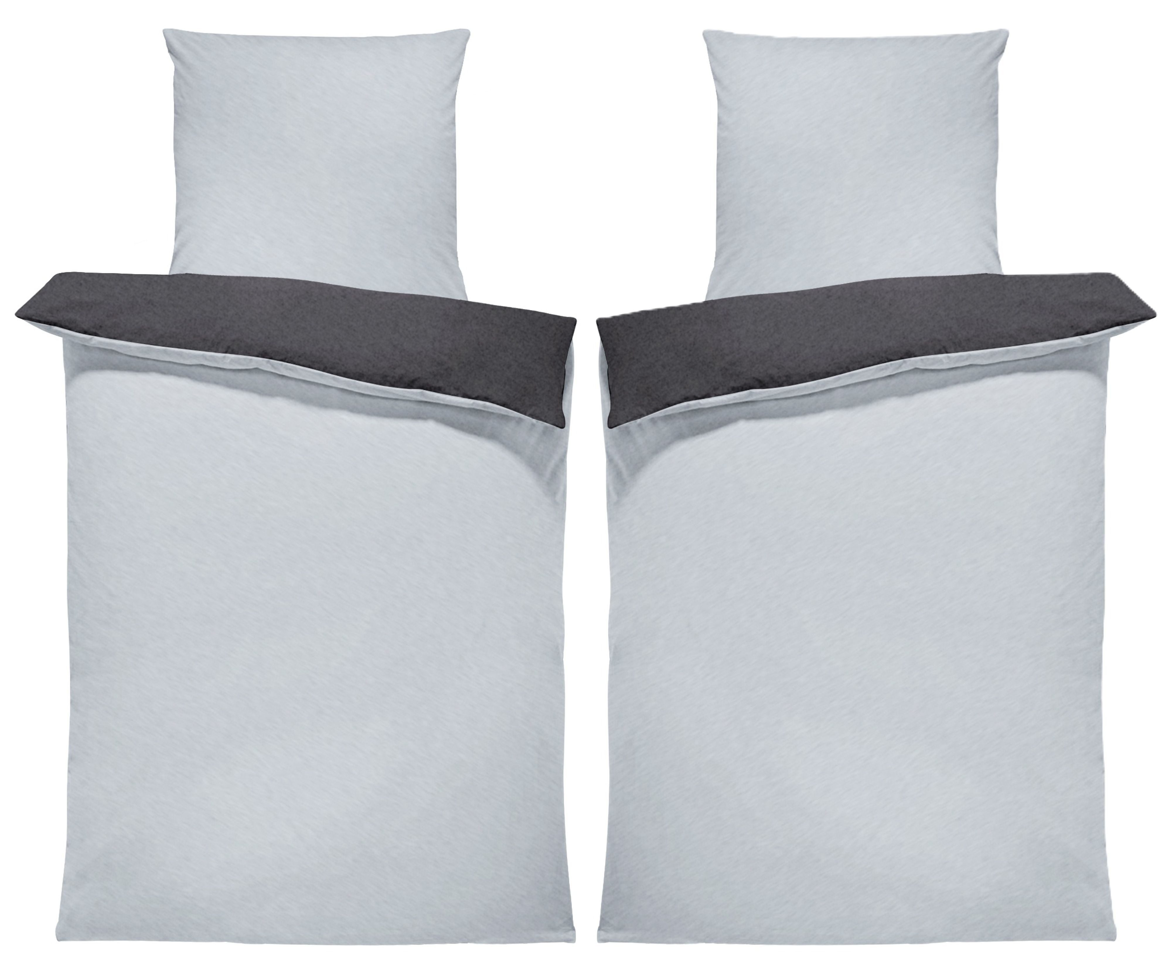One Home Bettwäsche Doubleface Unifarben, Fleece, 4 teilig, Wende modern, k günstig online kaufen