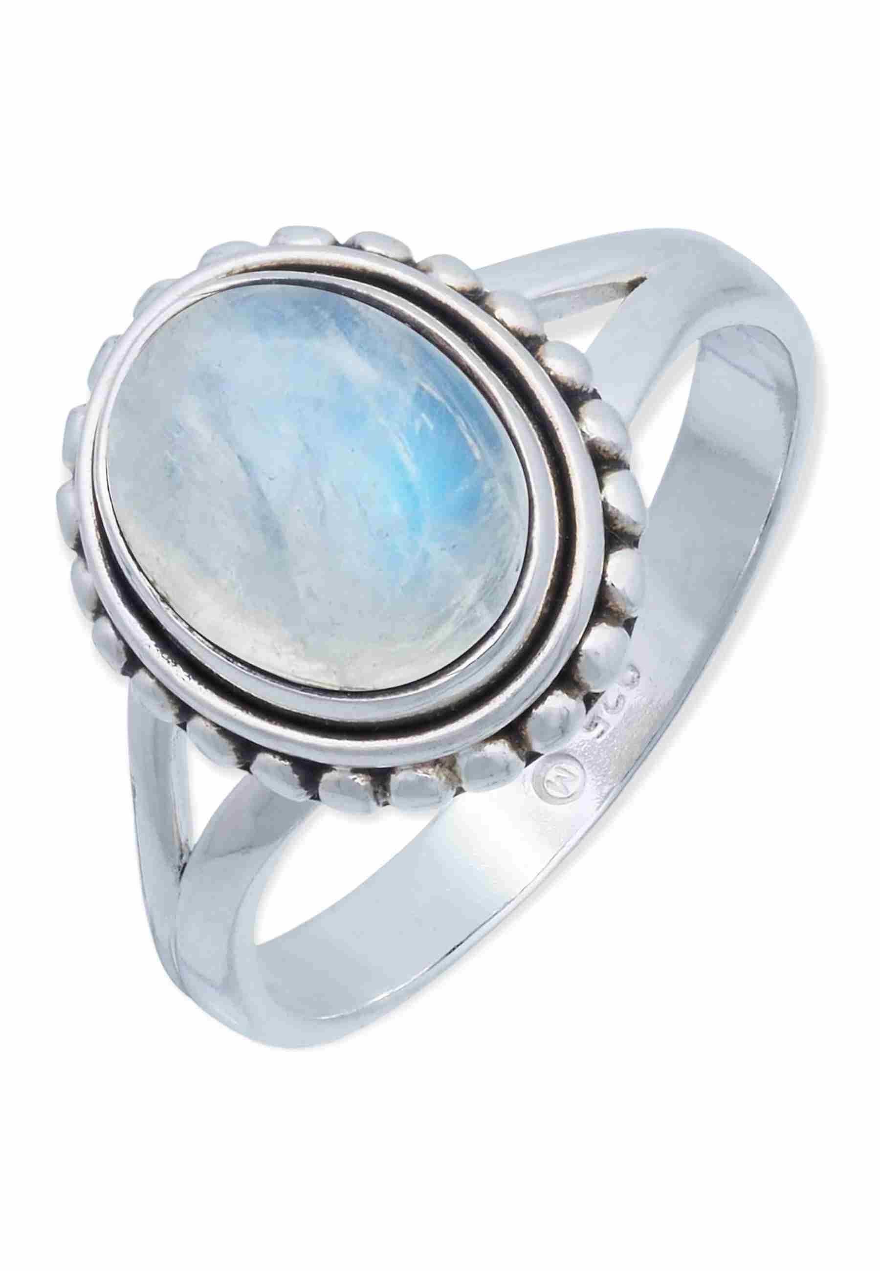 mantraroma Silberring GAMSA aus 925 Silber mit Regenbogen Mondstein (Ring m günstig online kaufen