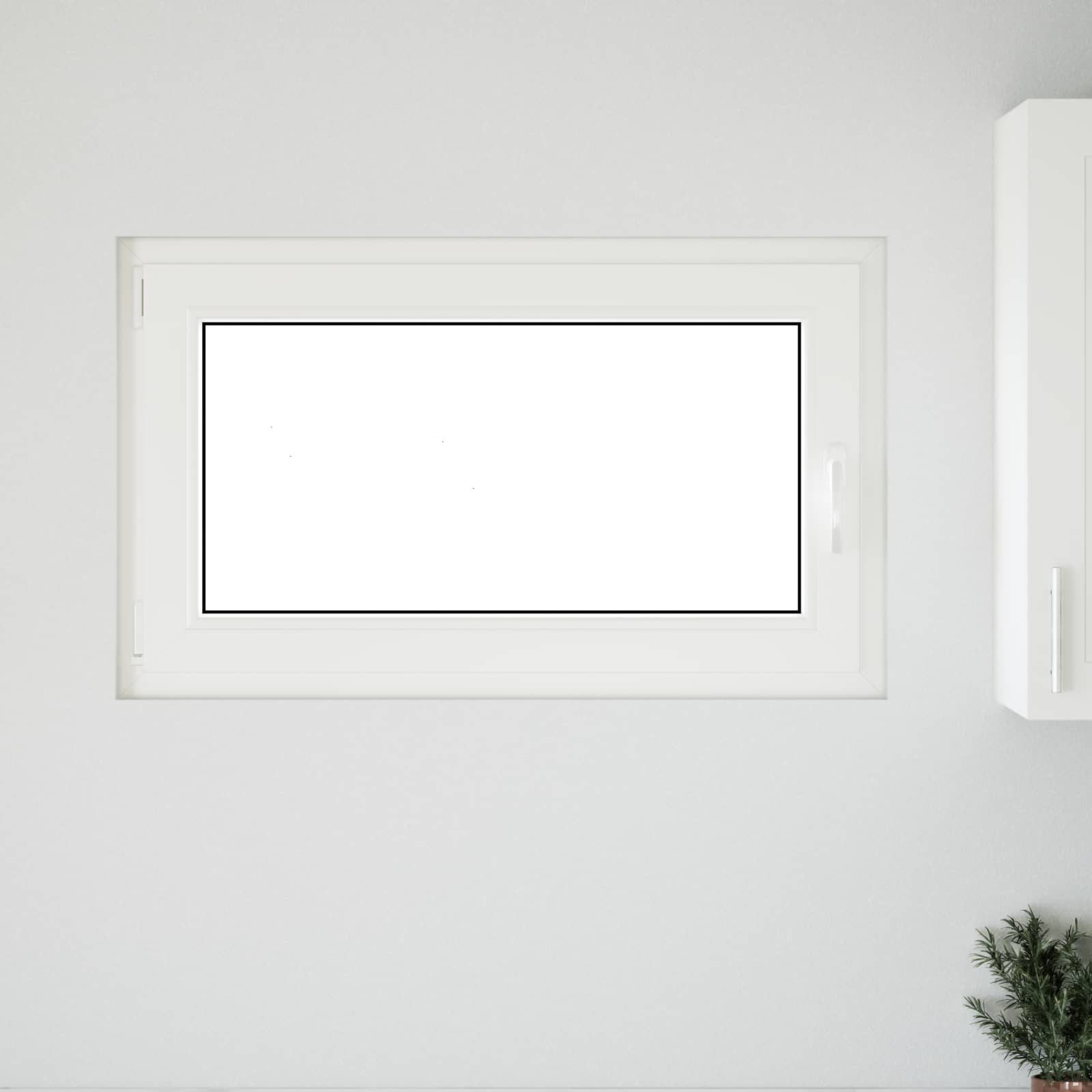 vidaXL Fenster Kellerfenster RISOR 100 x 60 cm PVC und Glas Anthrazit, (1 St)
