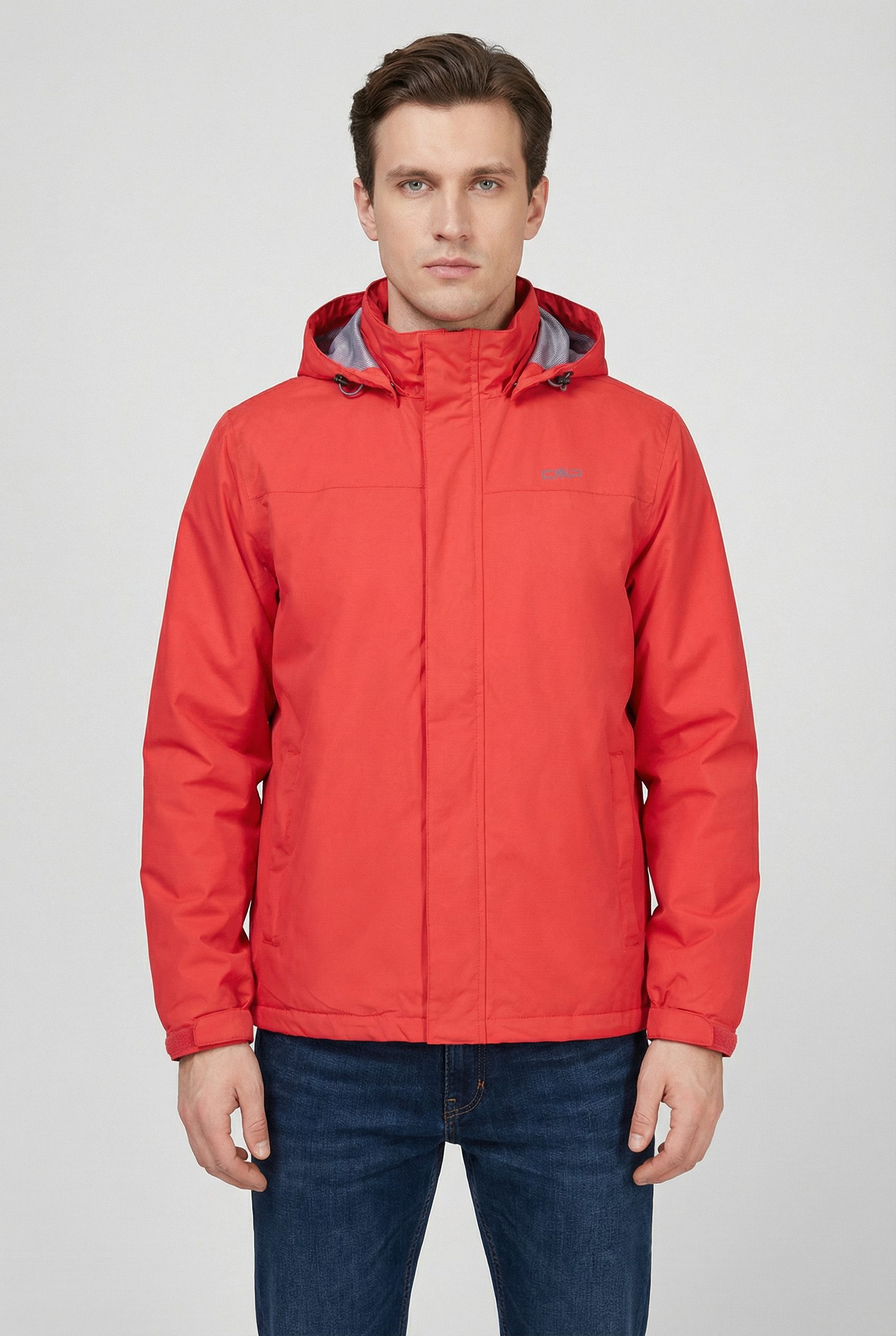 CMP Regenjacke mit Reißverschlusstaschen, atmungsaktiv, winddicht, wasserdicht