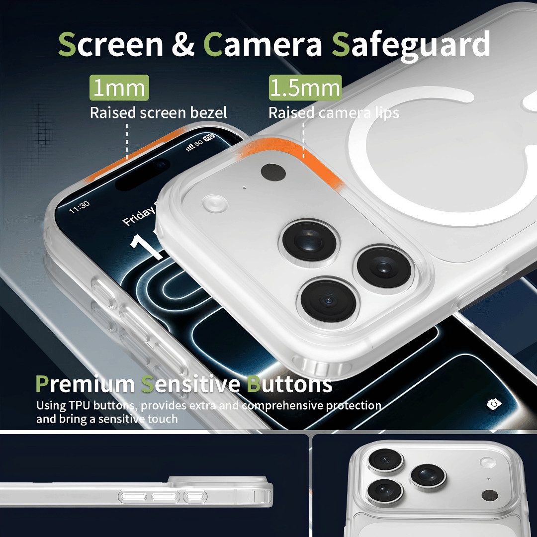 SmartUP Smartphone-Hülle für Apple iPhone 18 Pro Max MagSafe Case Handyhülle Cover Klar Silikon 6,9, MagSafe-Technologie, präzise Aussparungen – Bild 3 von 5