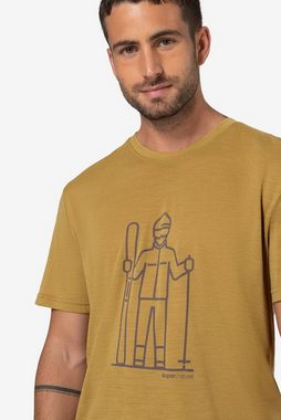 SUPER.NATURAL T-Shirt Merino T-Shirt M SKIEUR TEE funktioneller Merino-Materialmix