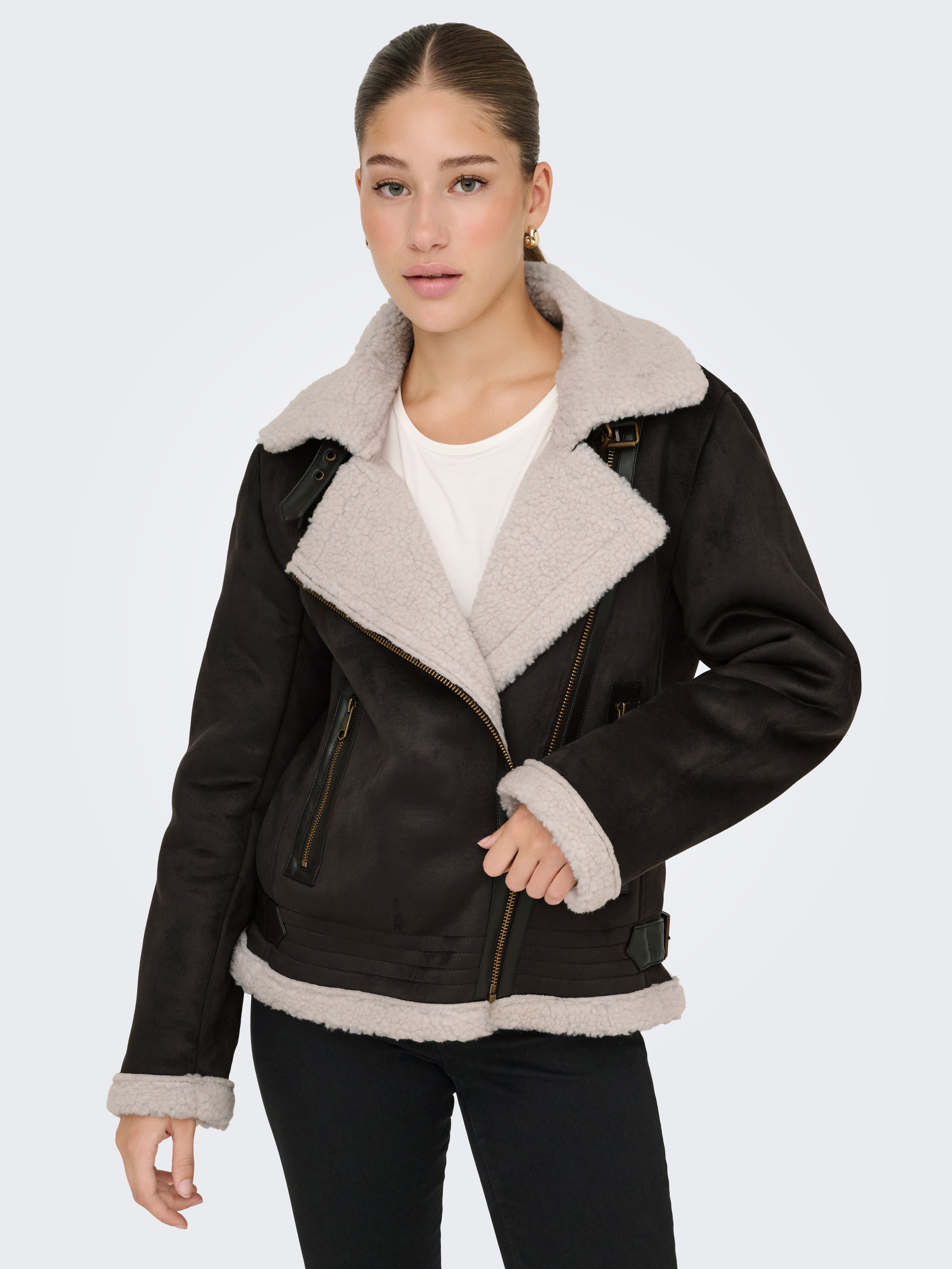 ONLY Lederimitatjacke ONLNEWDIANA AVIATOR JACKET CC OTW günstig online kaufen