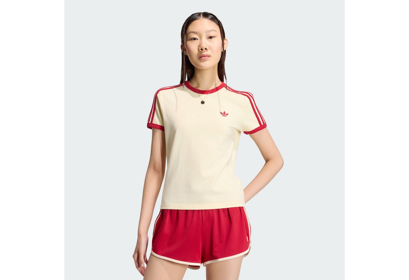 adidas Originals T-Shirt 3-STREIFEN T-SHIRT SCHMAL GESCHNITTEN (1-tlg)
