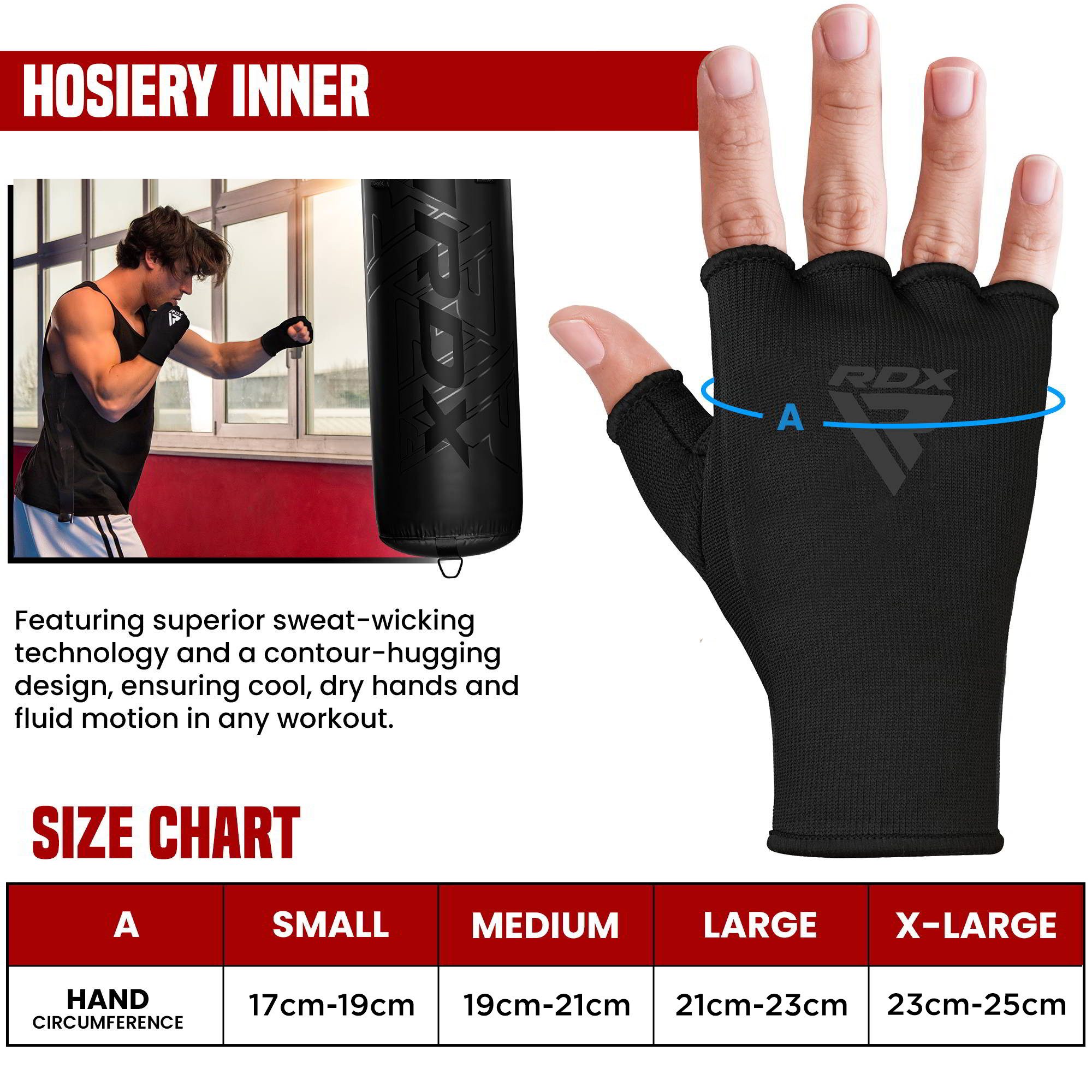 RDX Sports Boxbandagen Boxing Hand Wraps RDX Inner Gloves Boxing Training, Boxing Hand Wraps (Hand Wraps, Inner Gloves, Boxing hand wraps), training