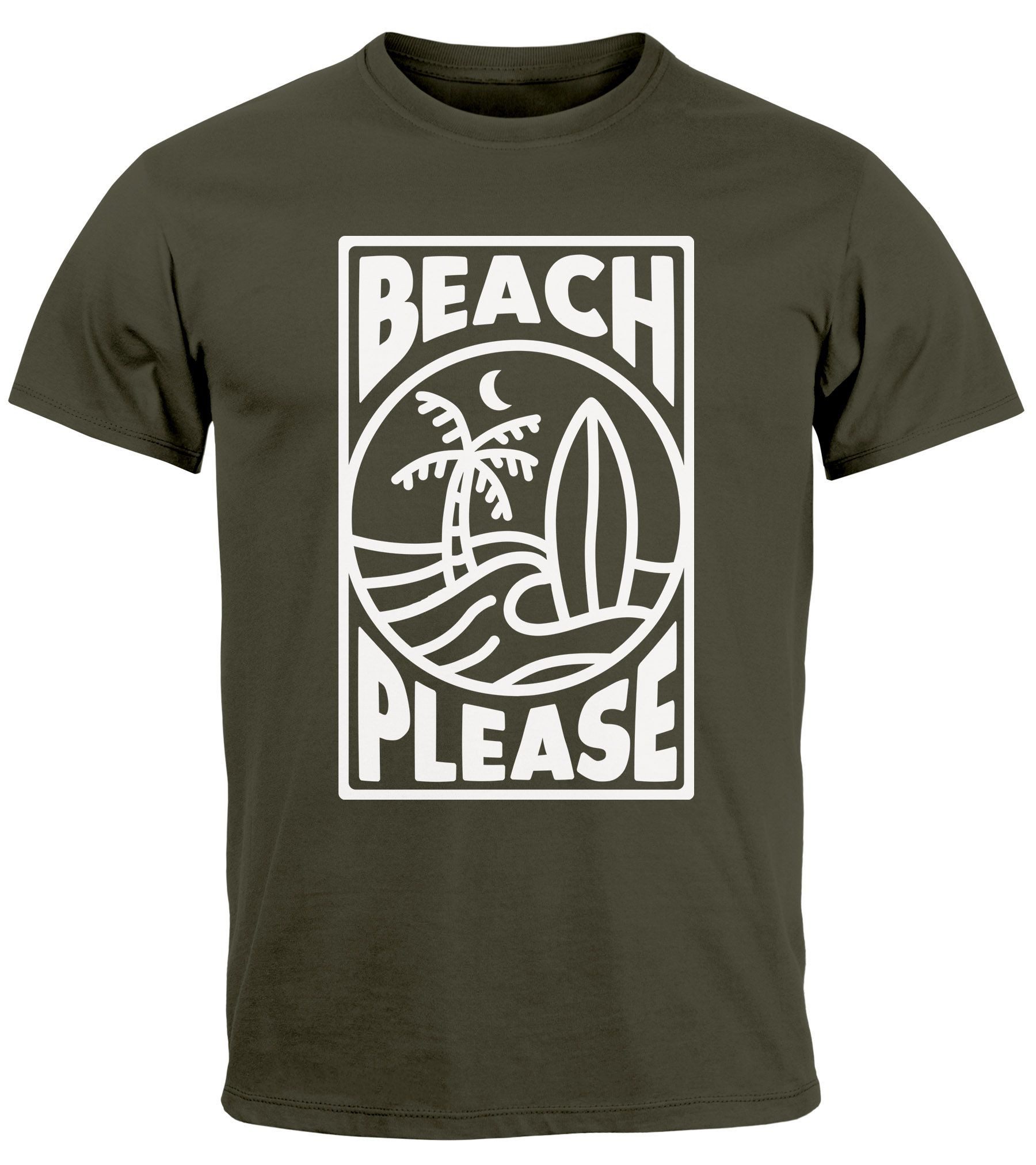 Neverless Print-Shirt Herren T-Shirt Beach Please günstig online kaufen