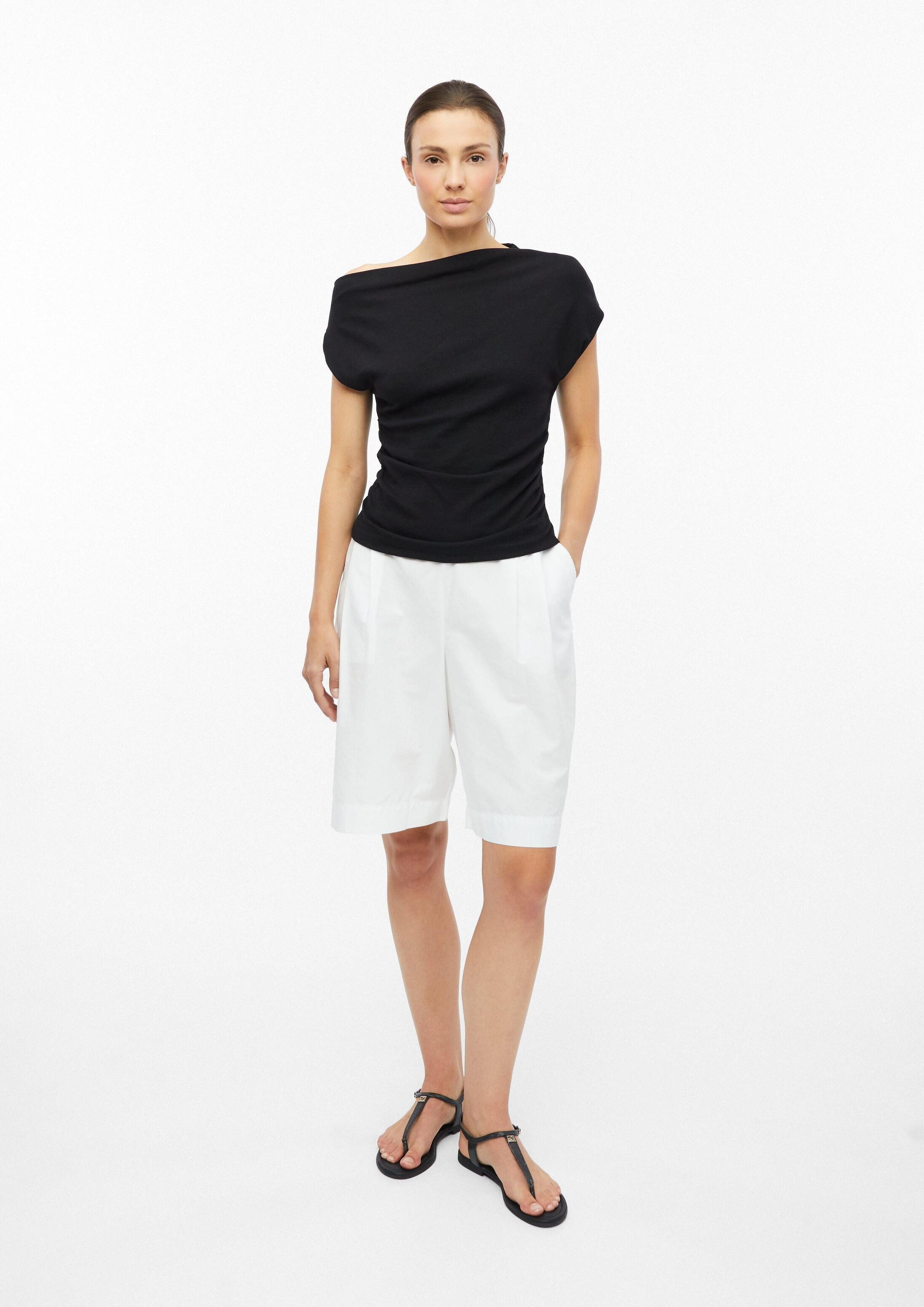 s.Oliver Shorts Hose Bermudahose aus Popeline mit Falten – Bild 5 von 5