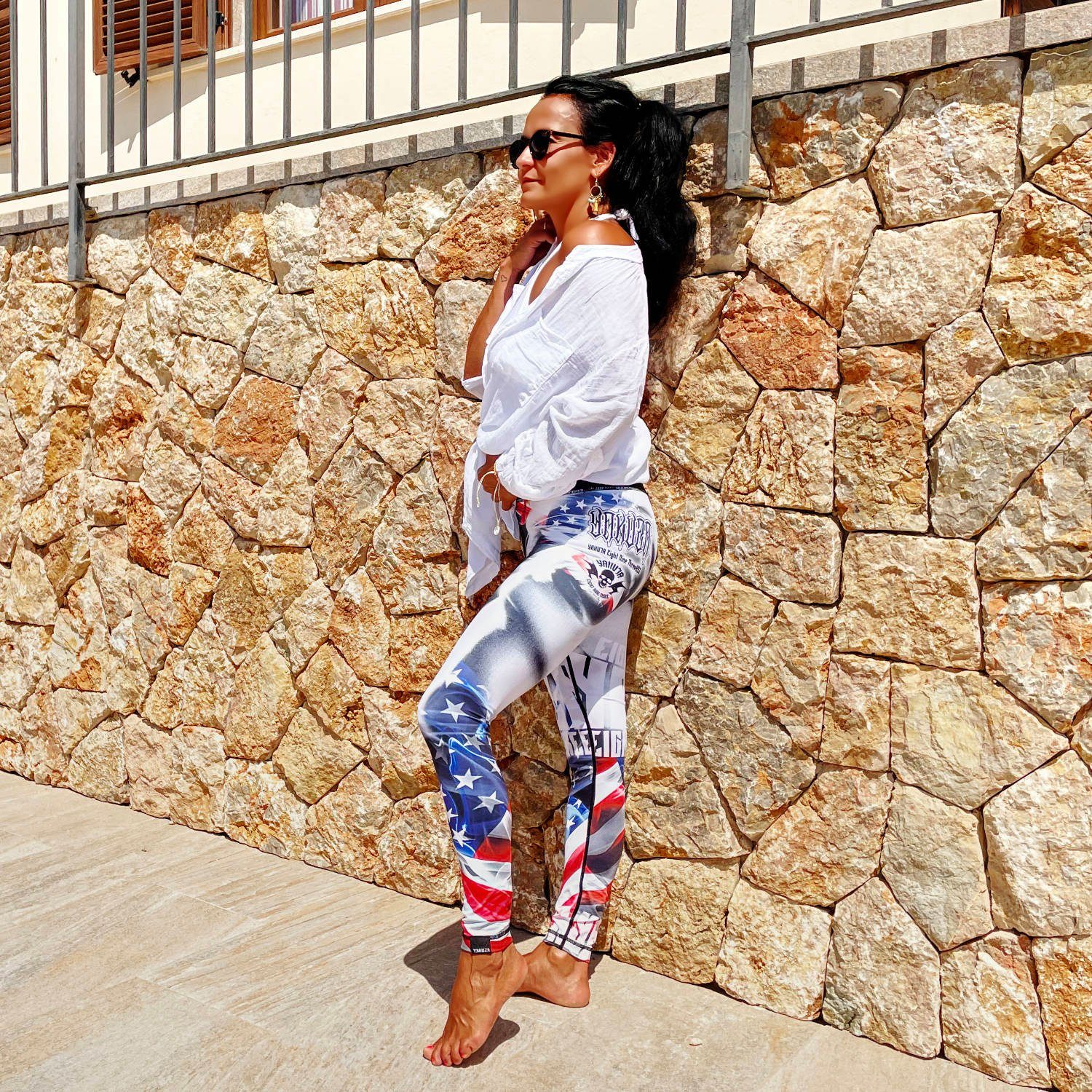 YAKUZA Leggings Capture The Flag mit mittelhohem Bund und integrierter Eins günstig online kaufen