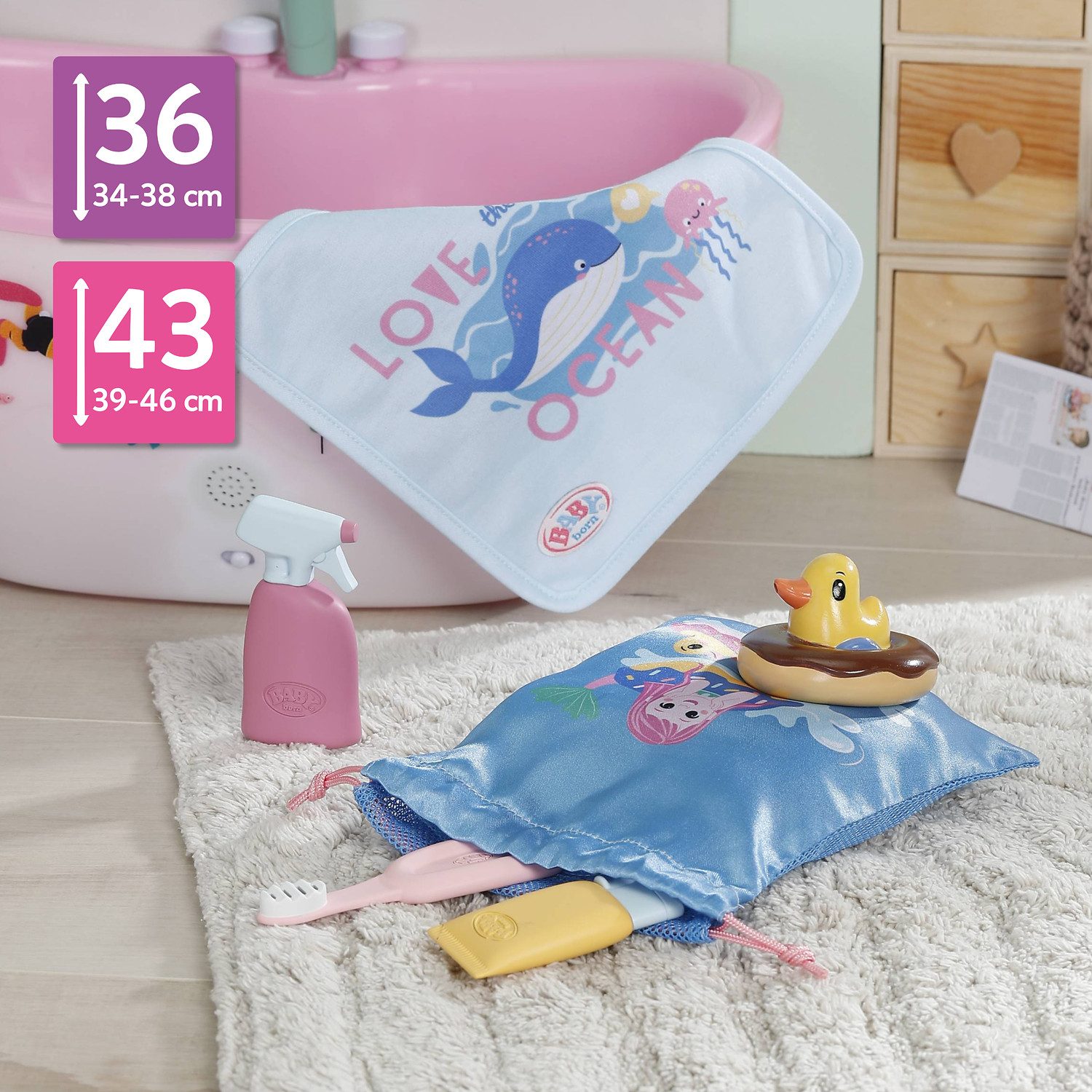 Baby Born Puppen Accessoires-Set Badespaß Set, passend für Click & Play BABY born Puppen – Bild 4 von 5
